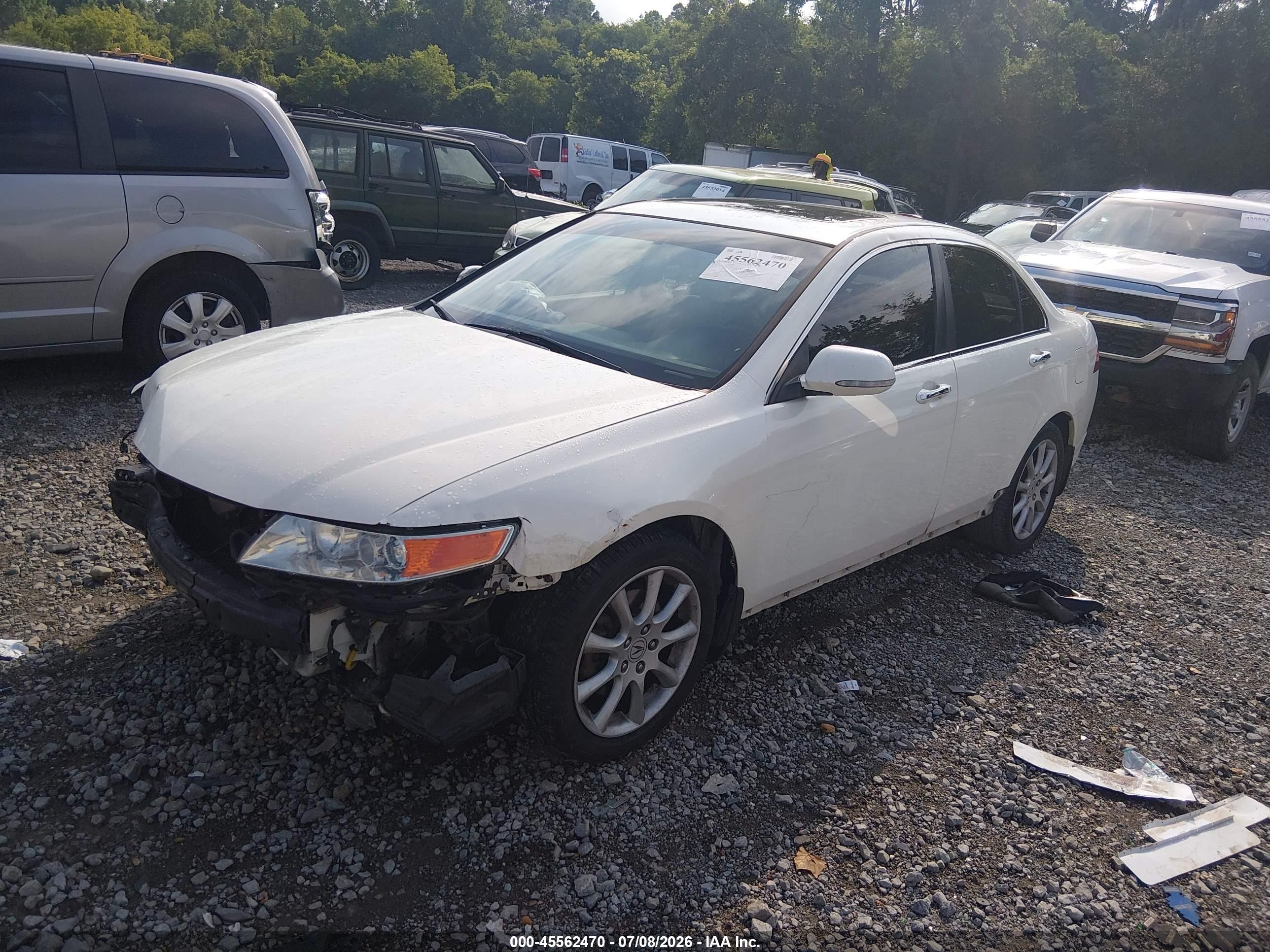 2006 Acura Tsx   White vin: JH4CL96856C022071