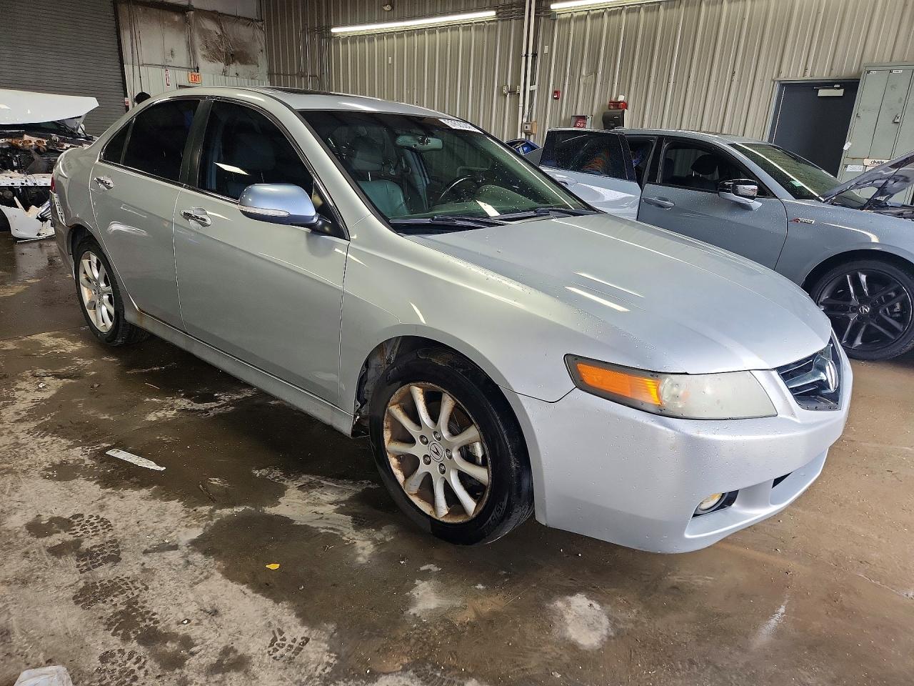 2006 Acura Tsx Silver vin: JH4CL96856C023365
