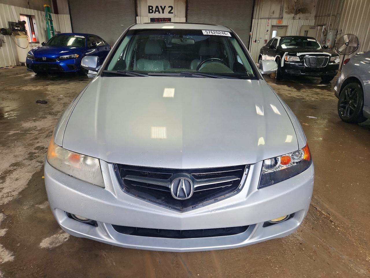 2006 Acura Tsx Silver vin: JH4CL96856C023365