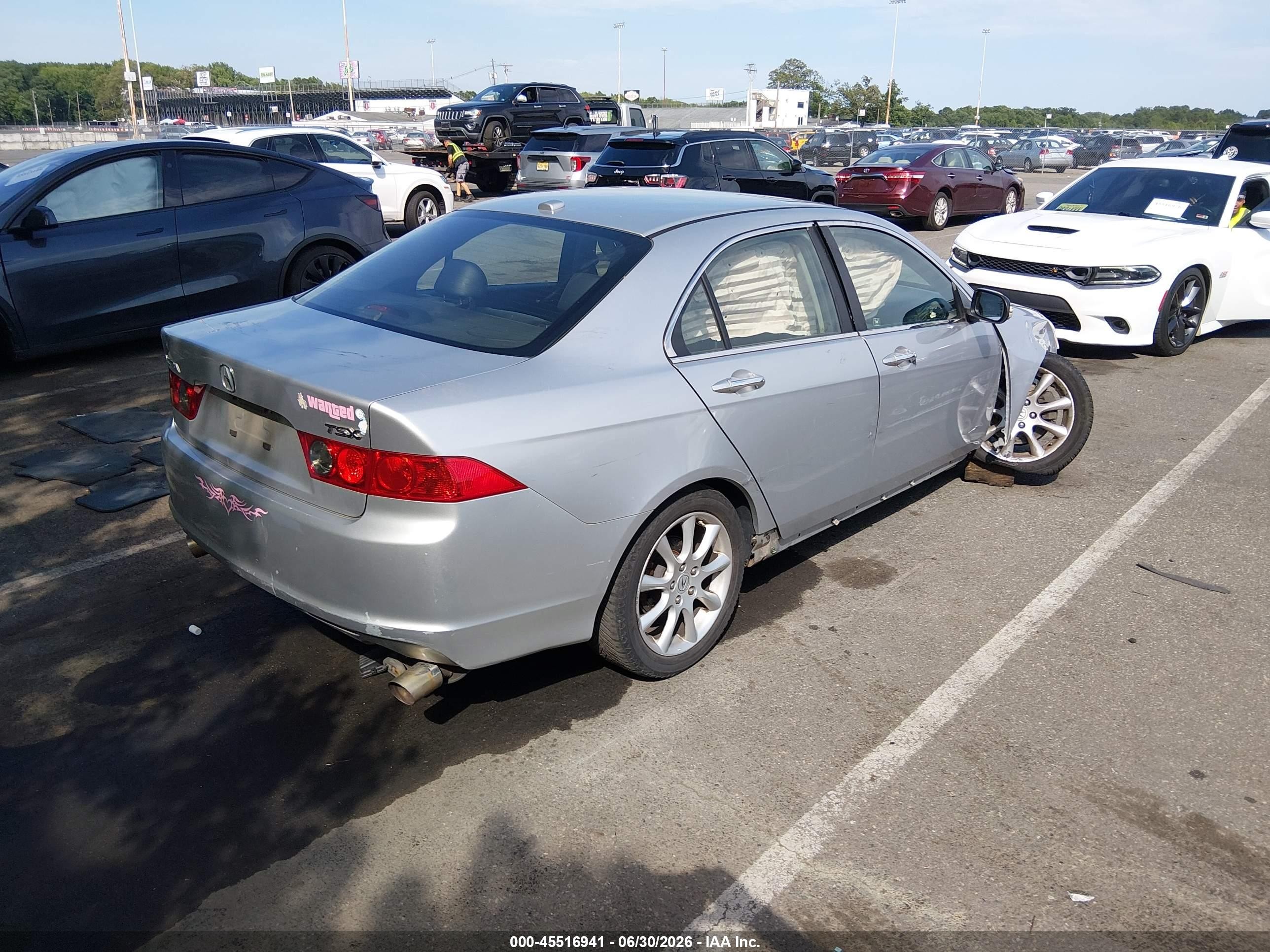 2007 Acura Tsx Gray vin: JH4CL96857C005904