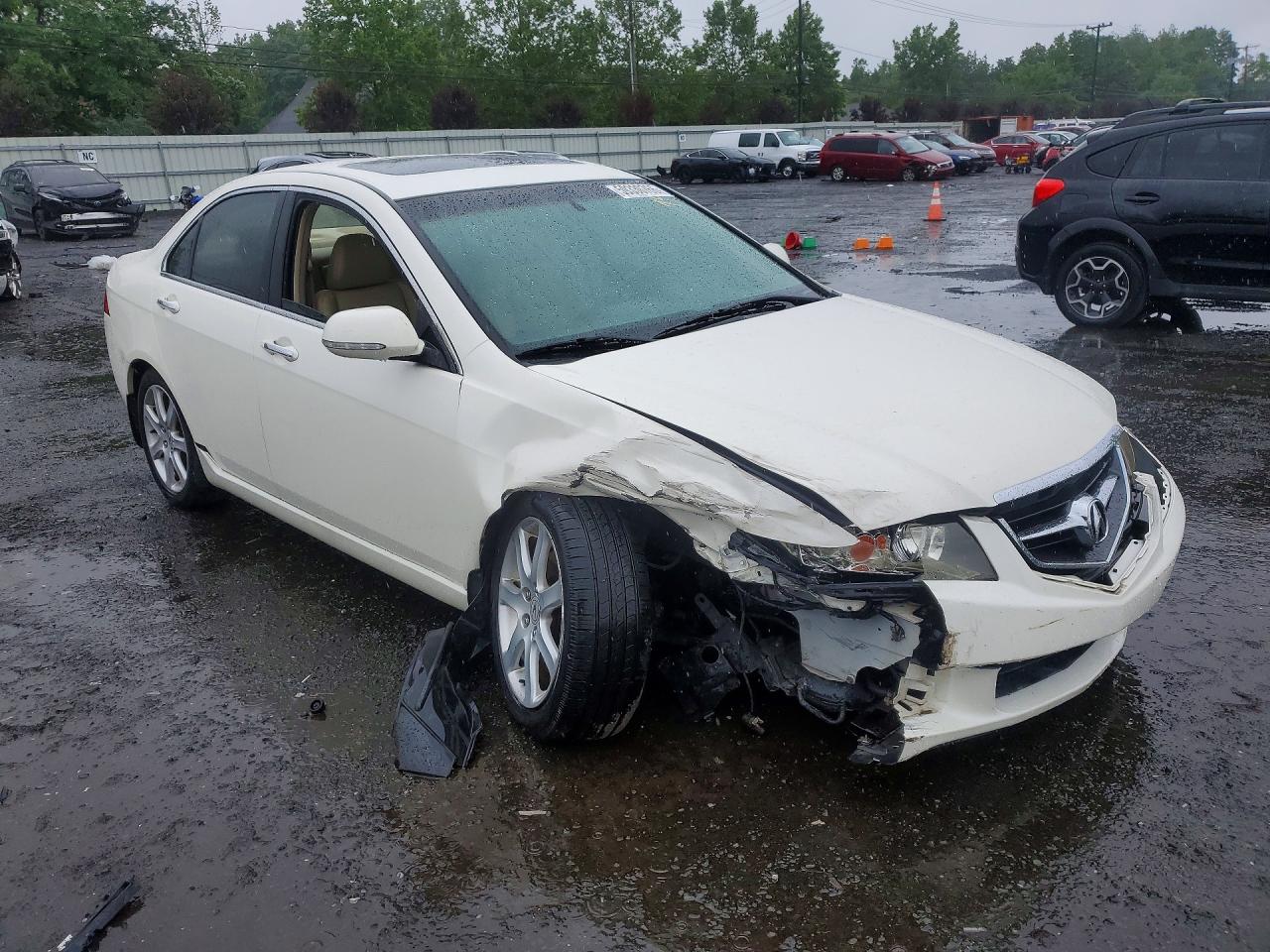 2004 Acura Tsx White vin: JH4CL96864C030998