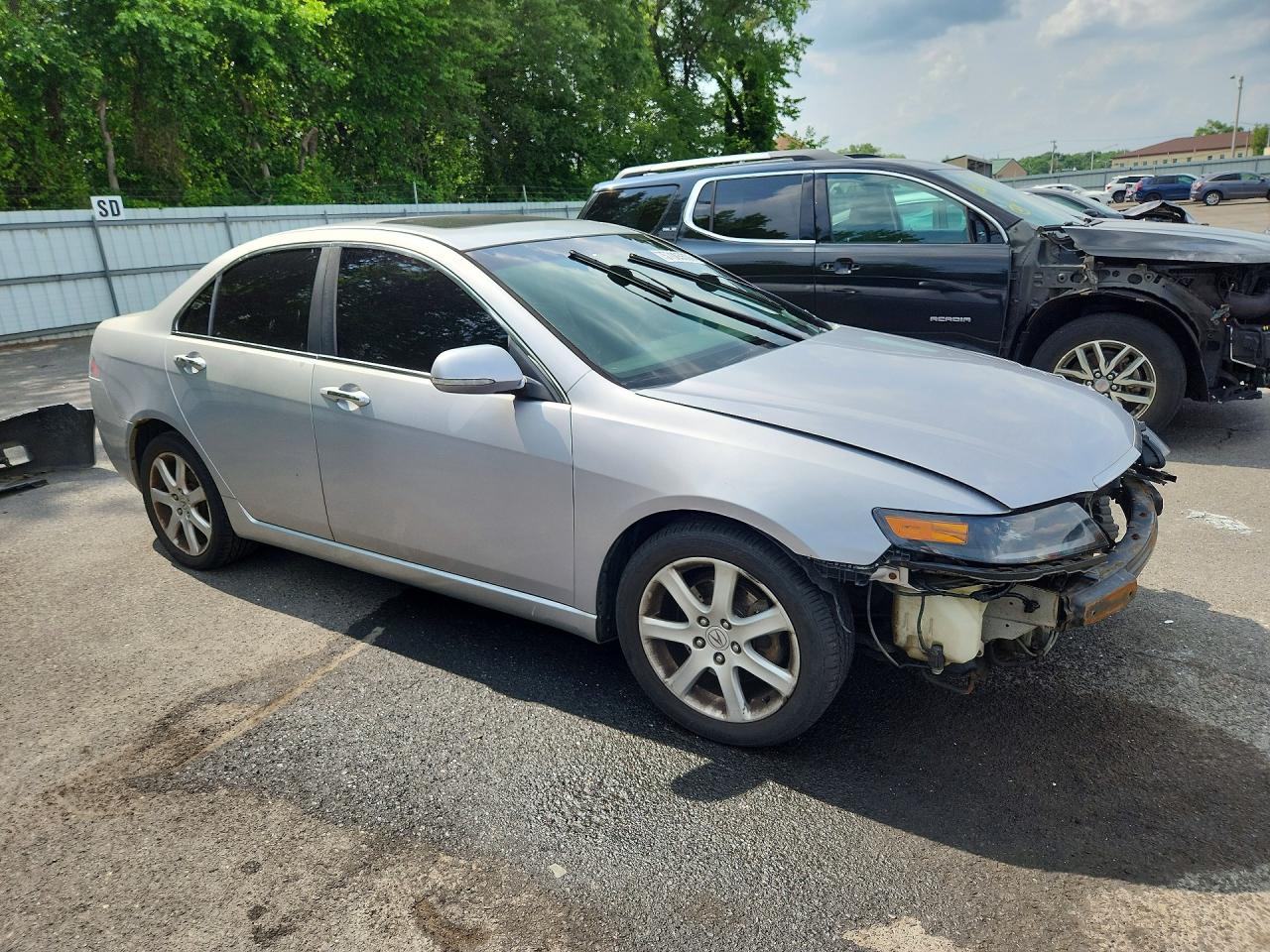 2005 Acura Tsx Silver vin: JH4CL96865C033773
