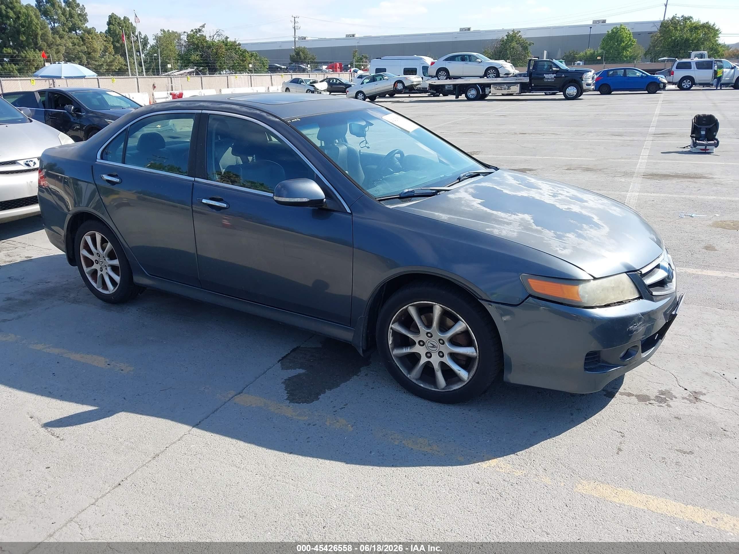 2007 Acura Tsx Серый vin: JH4CL96867C009069