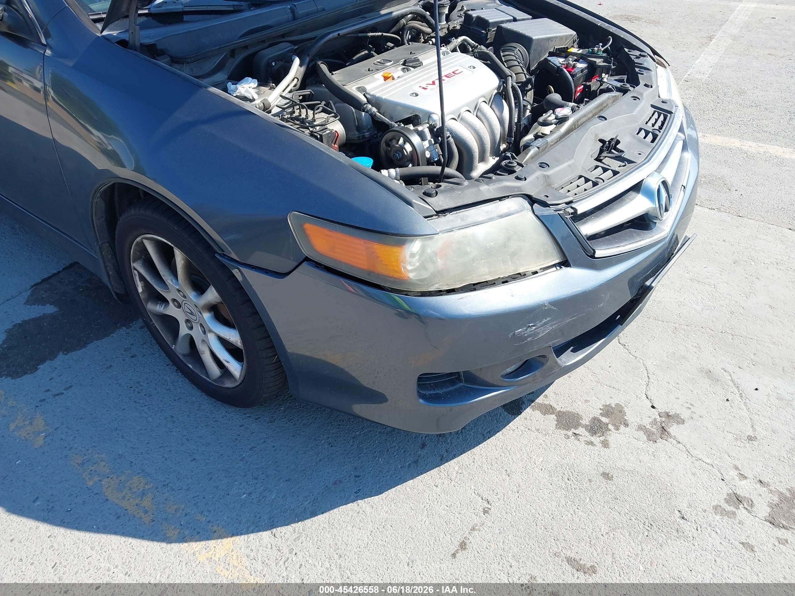 2007 Acura Tsx Серый vin: JH4CL96867C009069