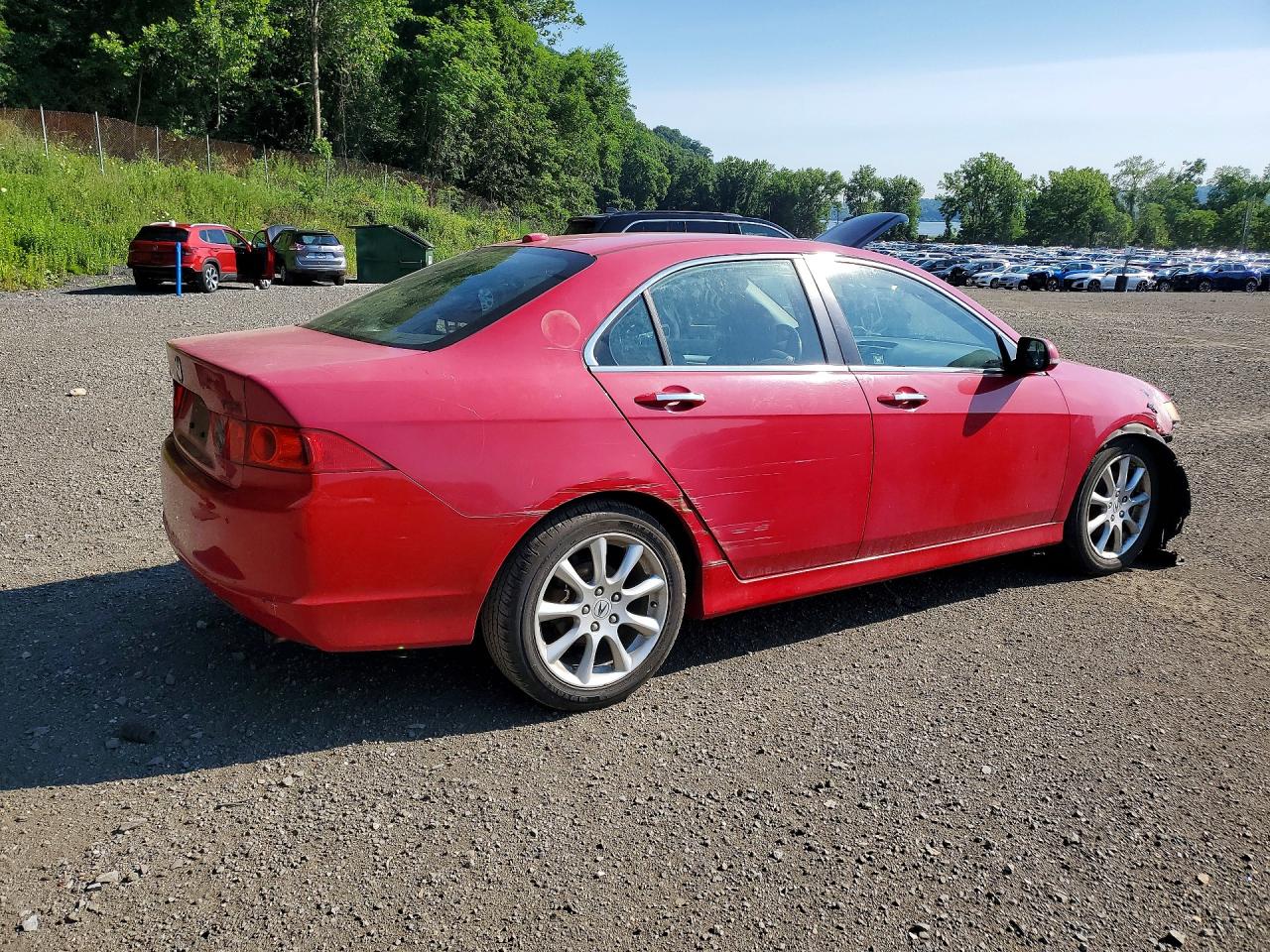 2008 Acura Tsx Red vin: JH4CL96868C006822