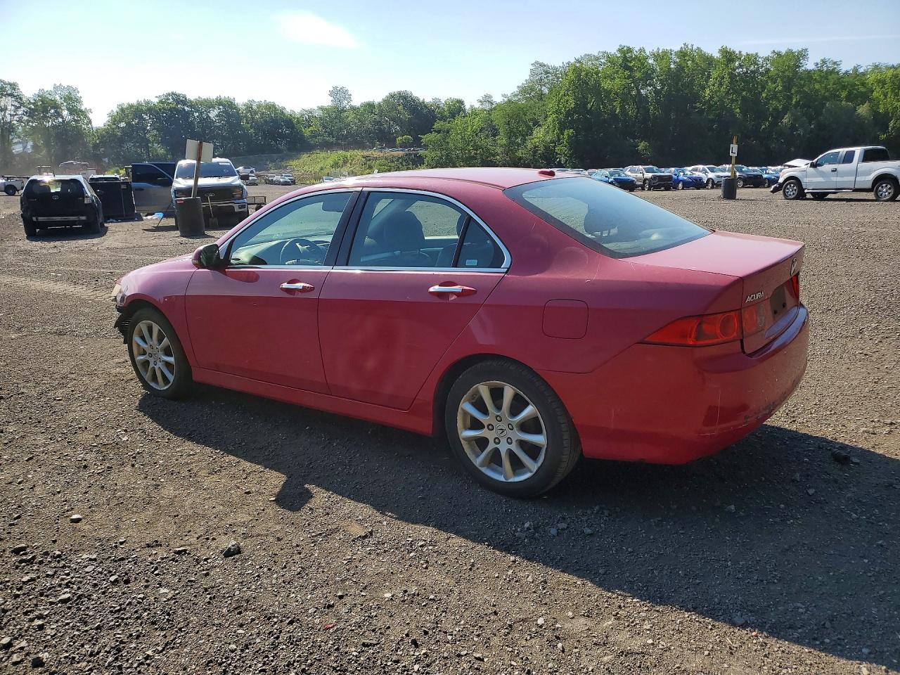 2008 Acura Tsx Red vin: JH4CL96868C006822