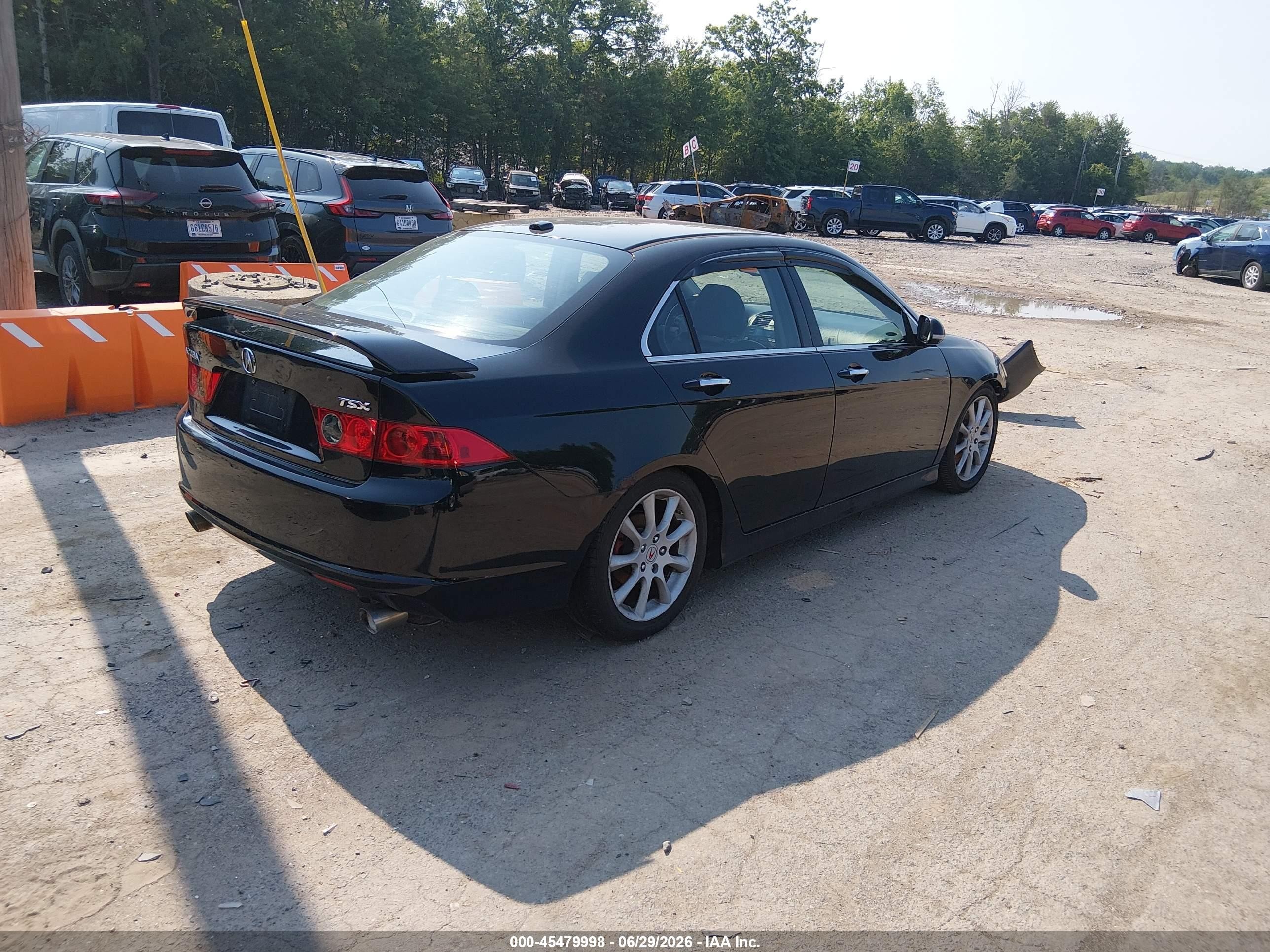 2008 Acura Tsx   Black vin: JH4CL96868C015388