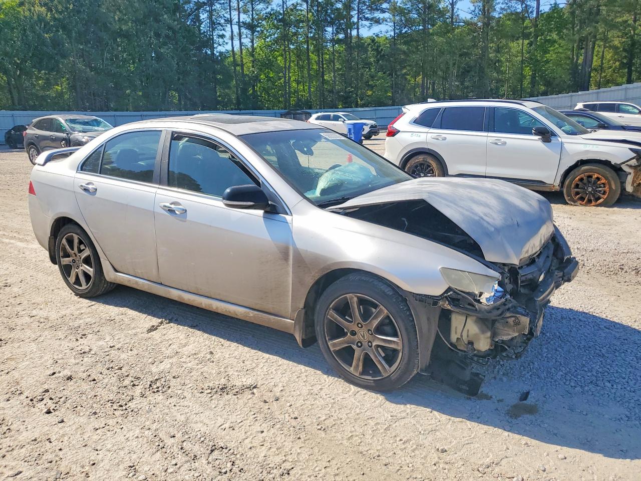 2004 Acura Tsx Silver vin: JH4CL96874C014227