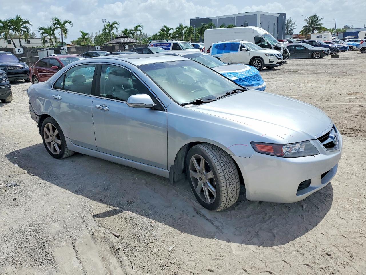 2005 Acura Tsx Серебряный vin: JH4CL96875C029151