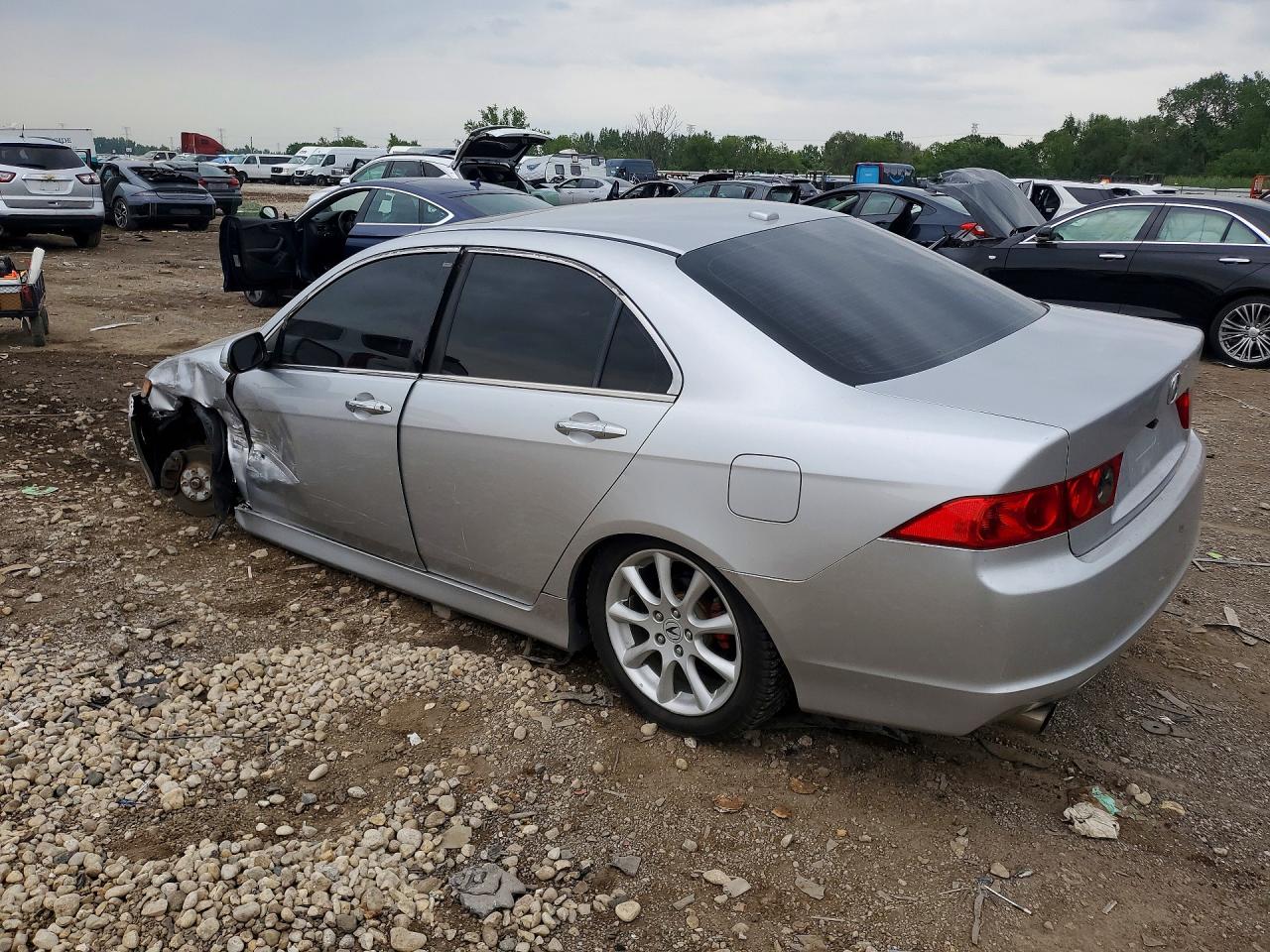 2006 Acura Tsx Silver vin: JH4CL96876C002999