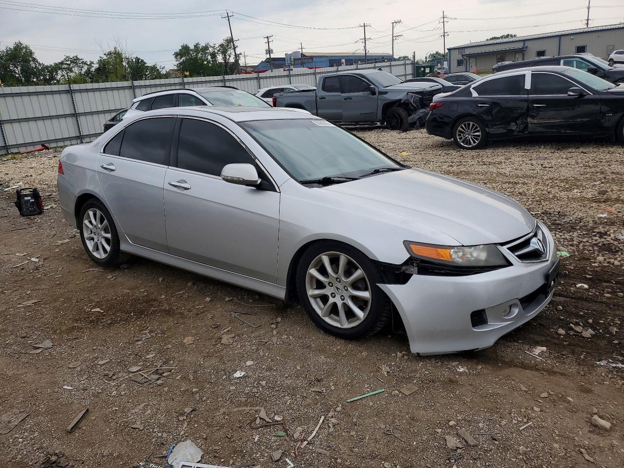 2006 Acura Tsx Silver vin: JH4CL96876C002999