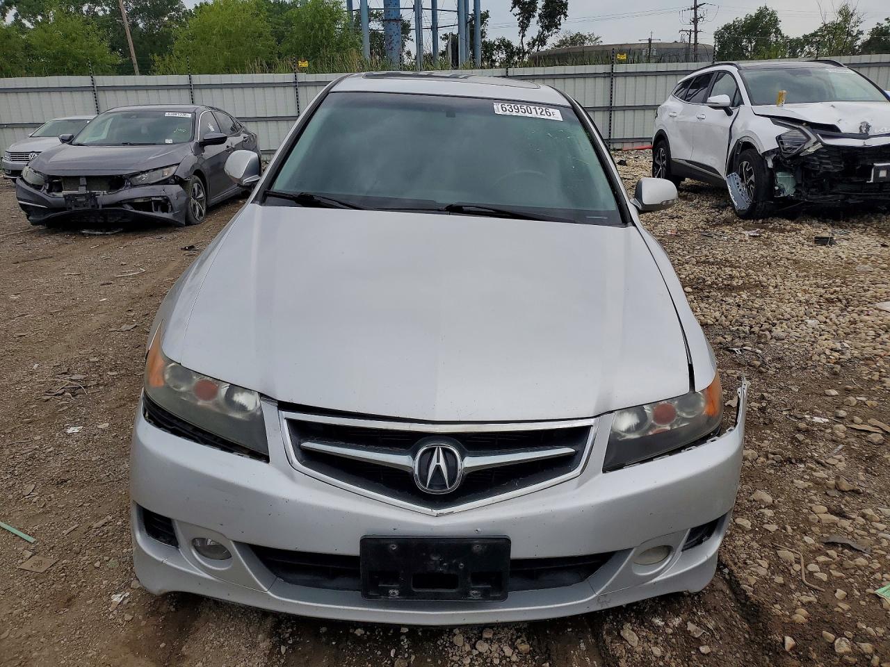 2006 Acura Tsx Silver vin: JH4CL96876C002999