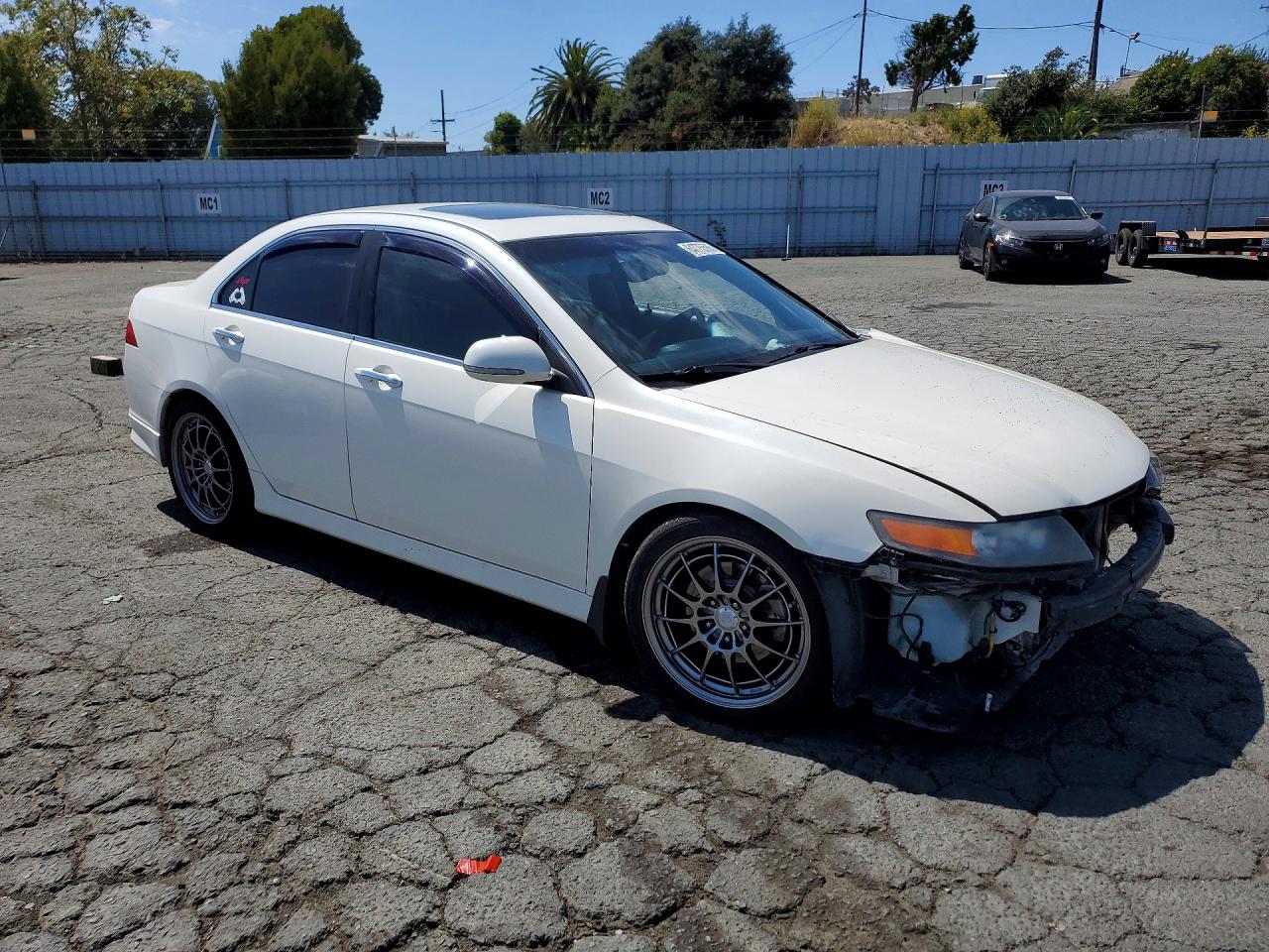2006 Acura Tsx White vin: JH4CL96876C015297