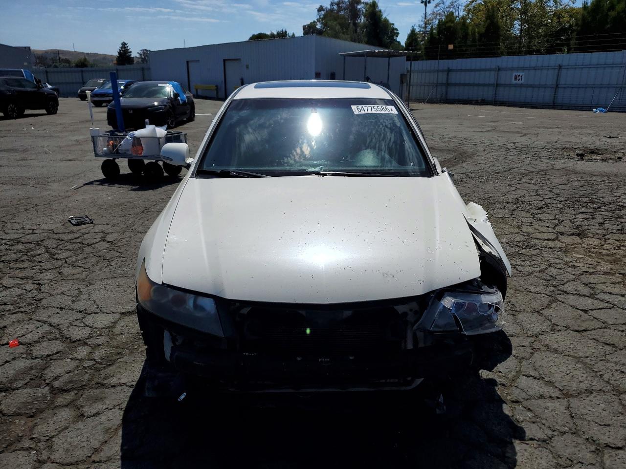 2006 Acura Tsx White vin: JH4CL96876C015297