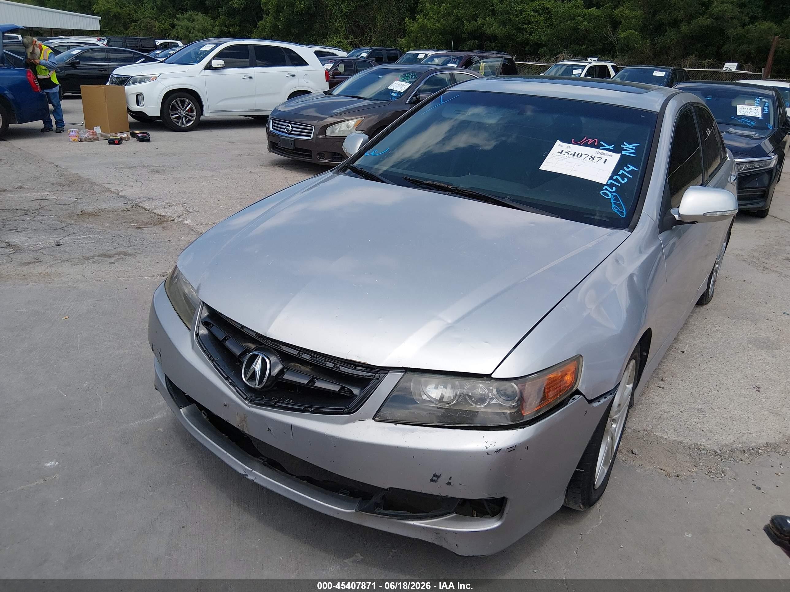 2006 Acura Tsx   Silver vin: JH4CL96876C024274