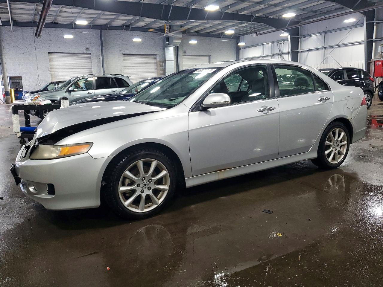 2007 Acura Tsx Silver vin: JH4CL96877C008173