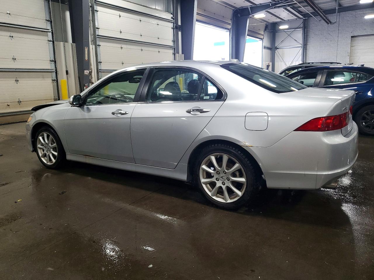 2007 Acura Tsx Silver vin: JH4CL96877C008173