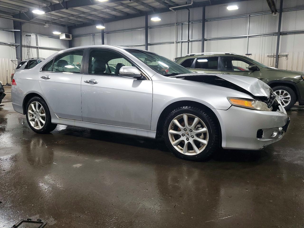 2007 Acura Tsx Silver vin: JH4CL96877C008173
