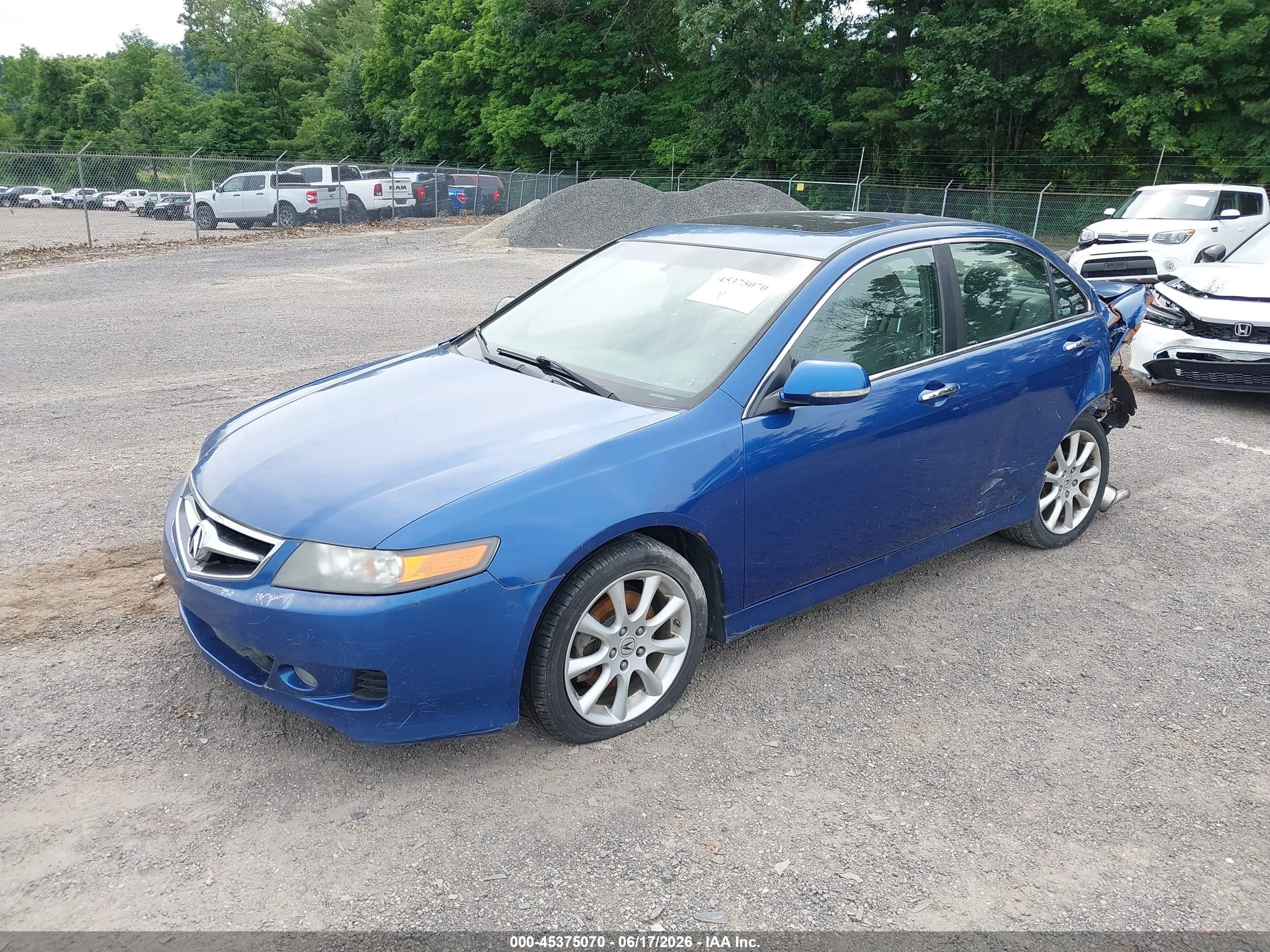 2007 Acura Tsx   Blue vin: JH4CL96877C010134