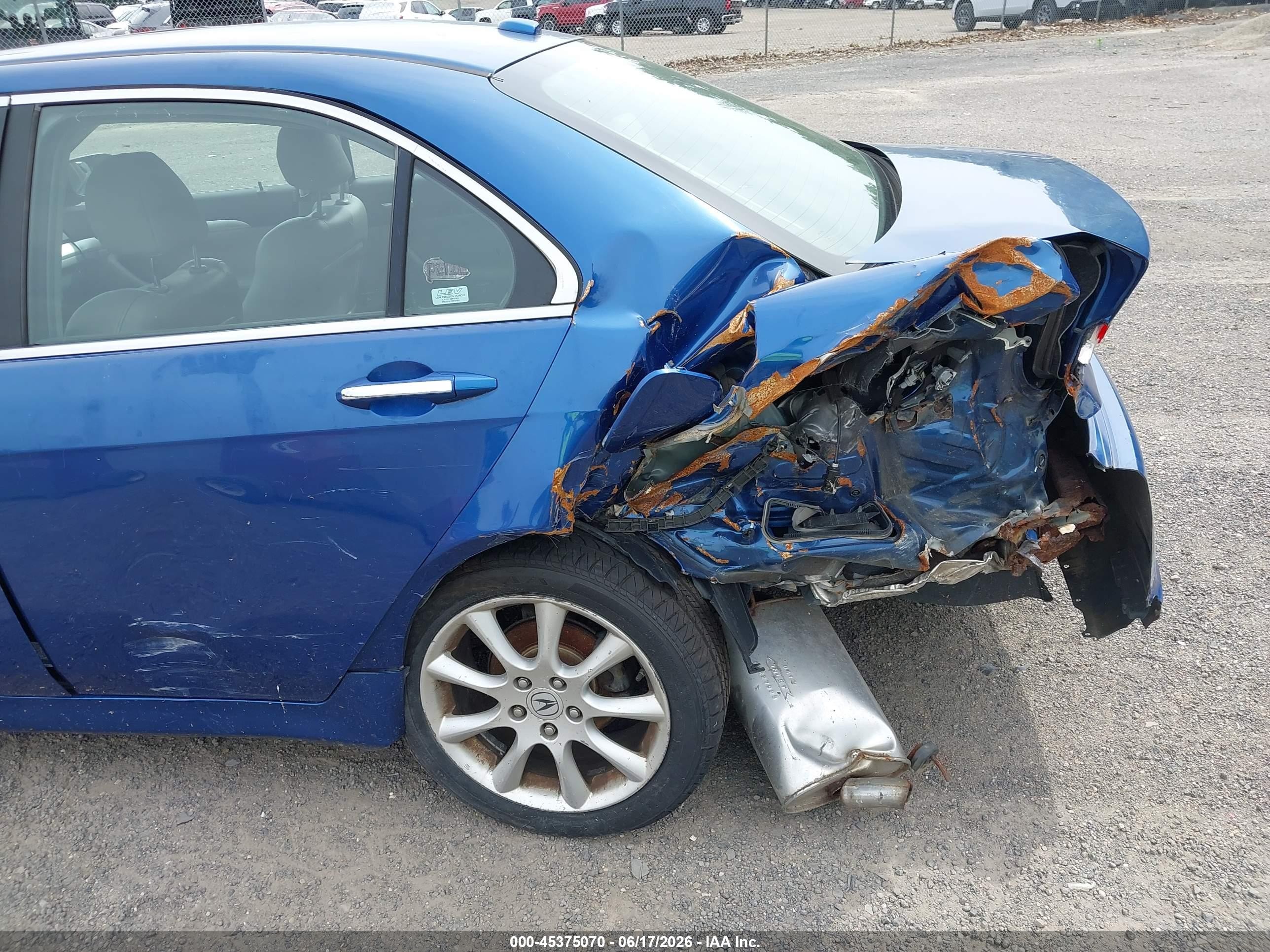 2007 Acura Tsx   Blue vin: JH4CL96877C010134