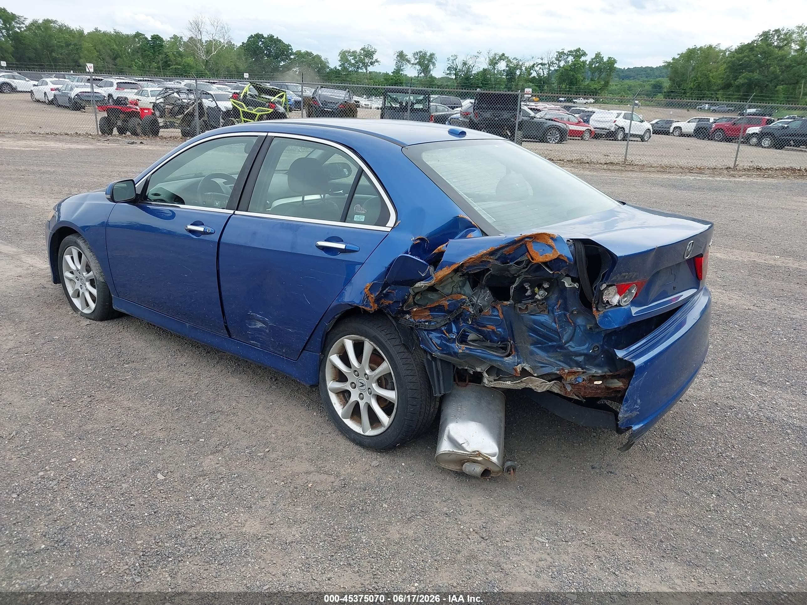 2007 Acura Tsx   Blue vin: JH4CL96877C010134