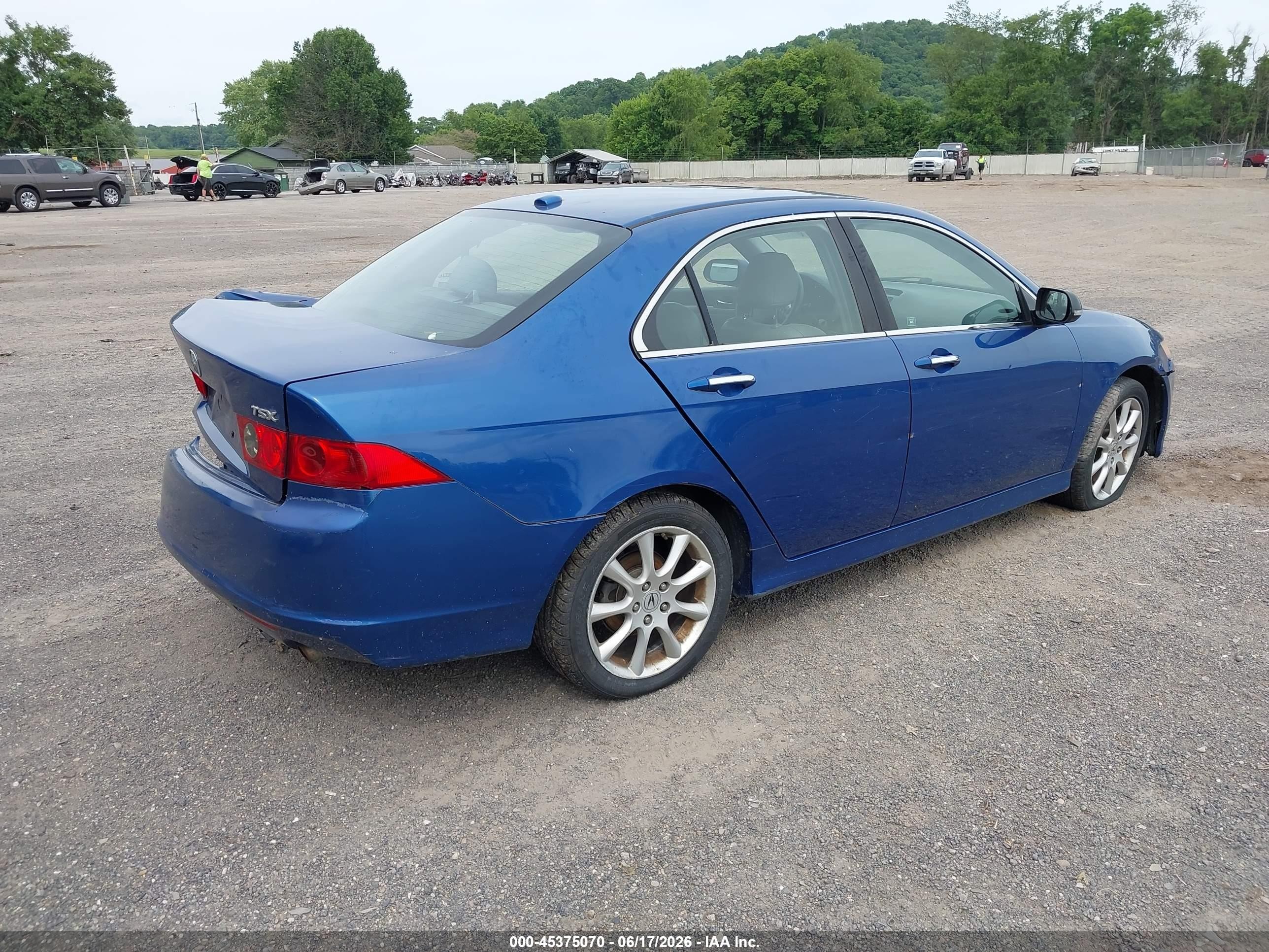 2007 Acura Tsx   Blue vin: JH4CL96877C010134