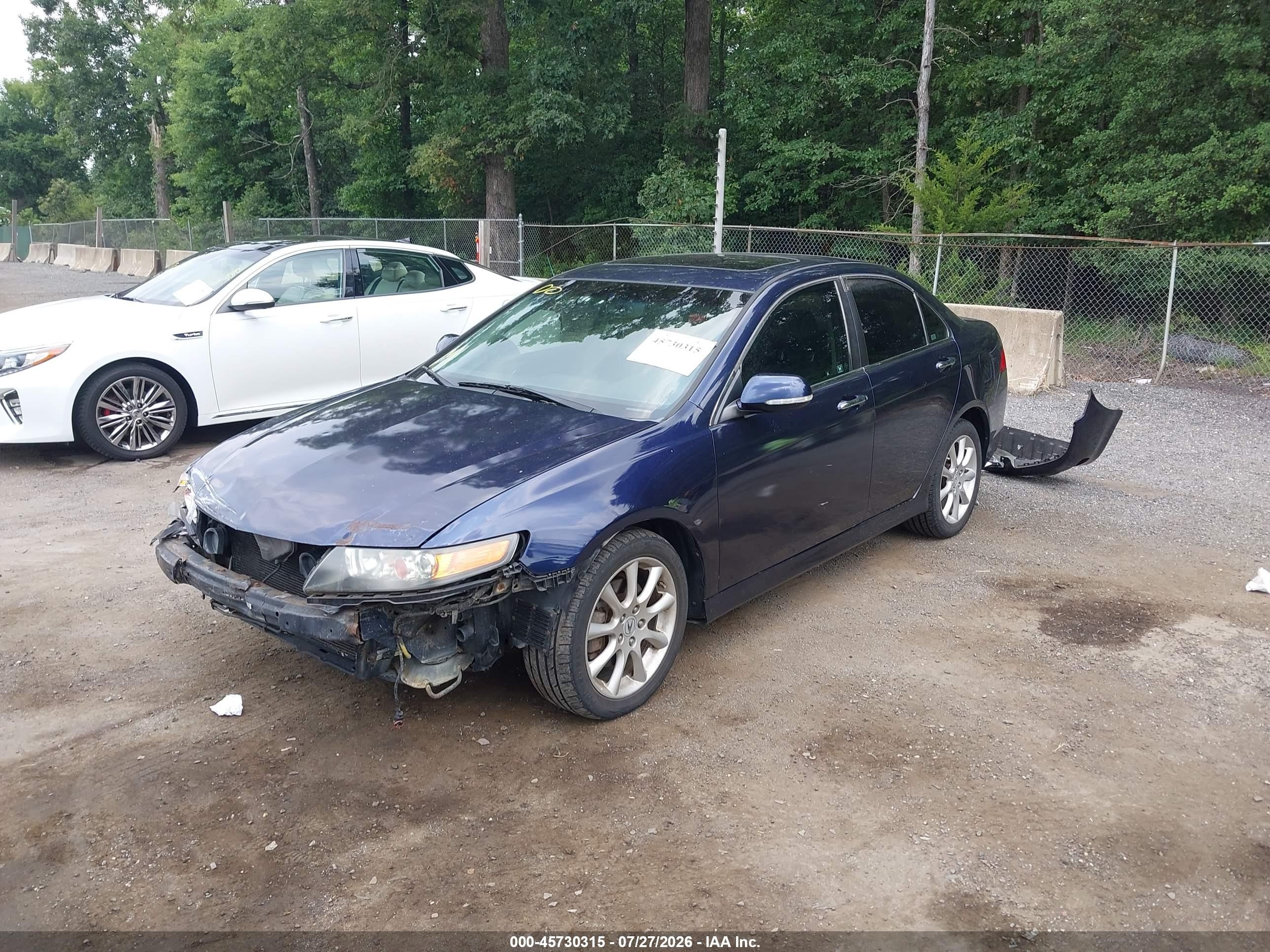 2007 Acura Tsx   Синий vin: JH4CL96877C012501