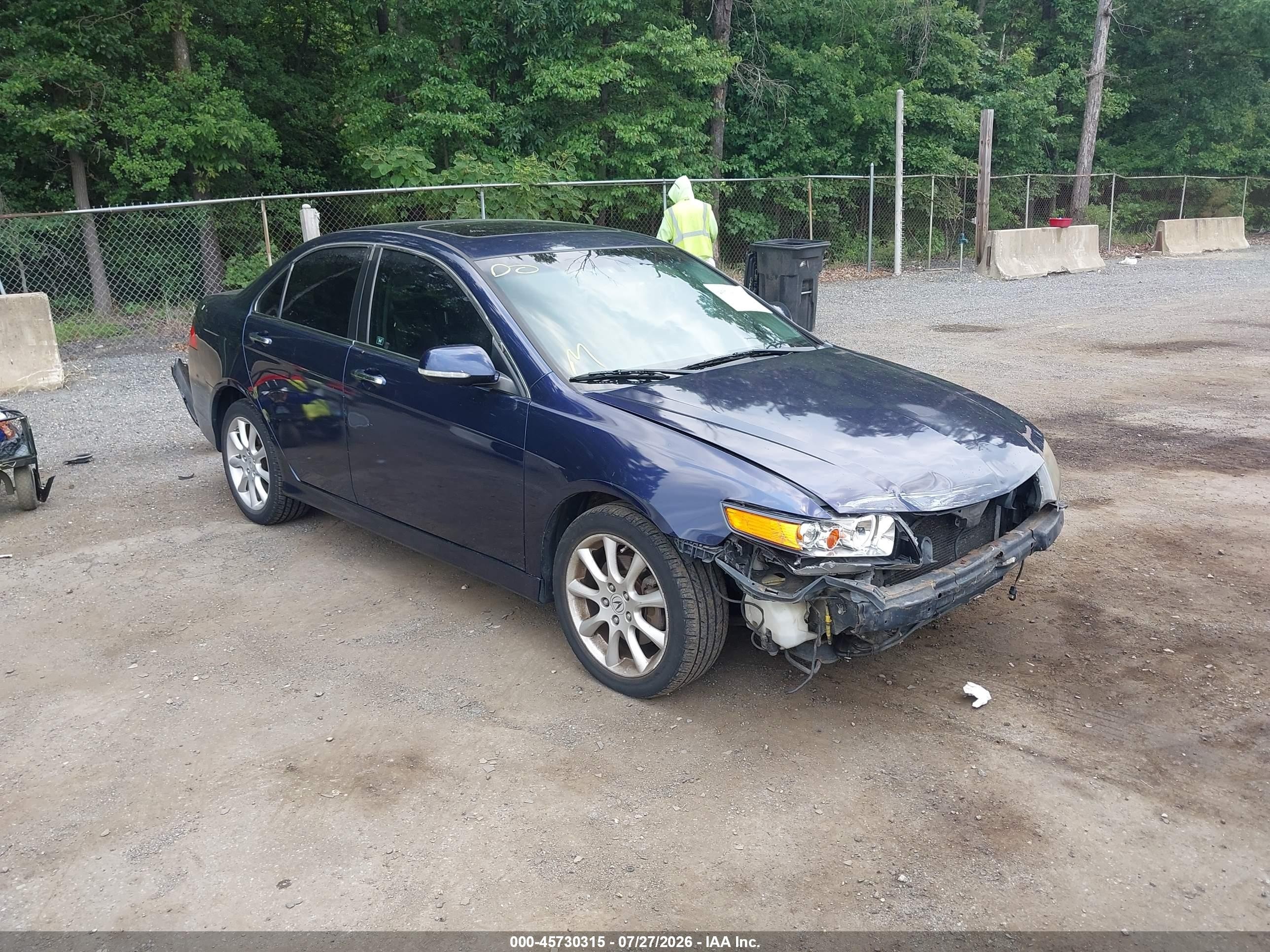 2007 Acura Tsx   Синий vin: JH4CL96877C012501