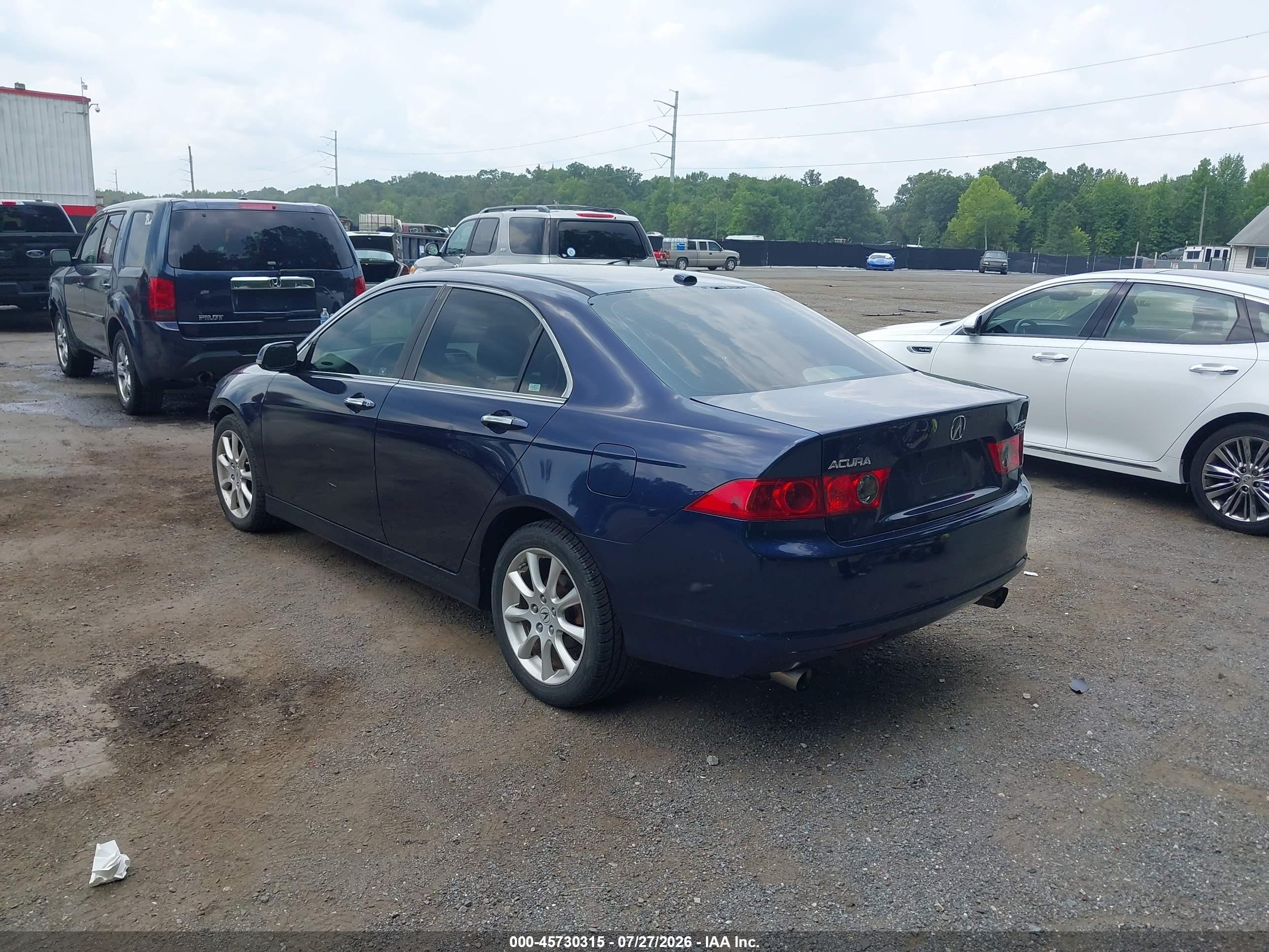 2007 Acura Tsx   Синий vin: JH4CL96877C012501