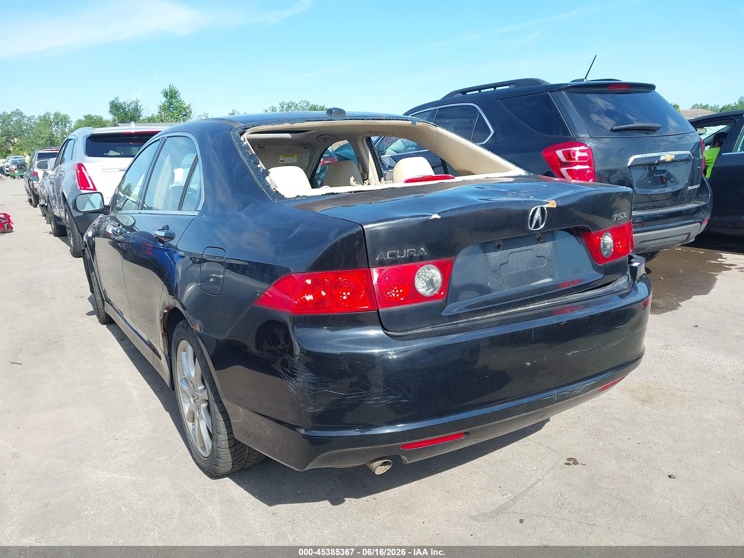 2007 Acura Tsx   Black vin: JH4CL96877C012692