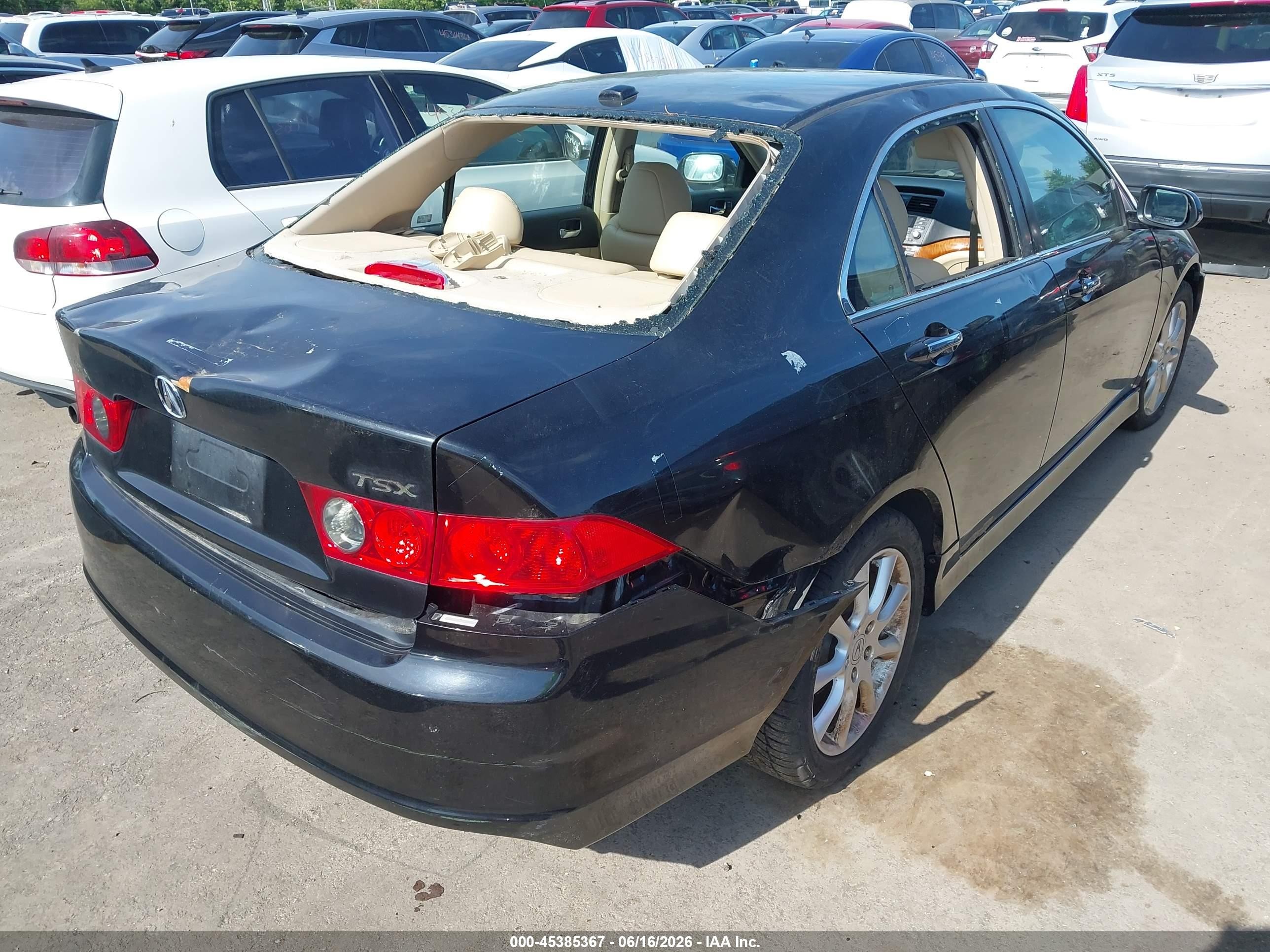 2007 Acura Tsx   Black vin: JH4CL96877C012692