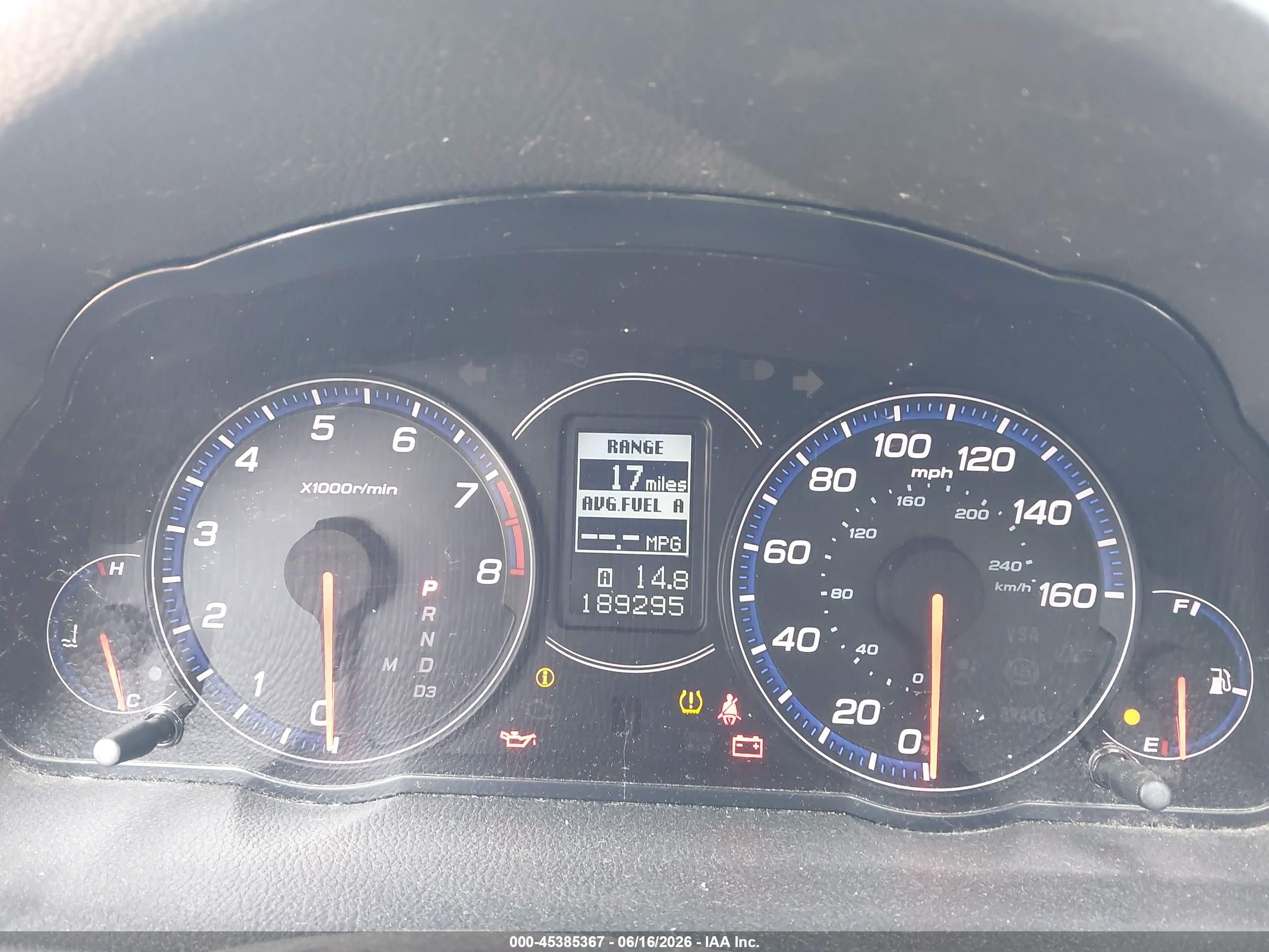 2007 Acura Tsx   Black vin: JH4CL96877C012692
