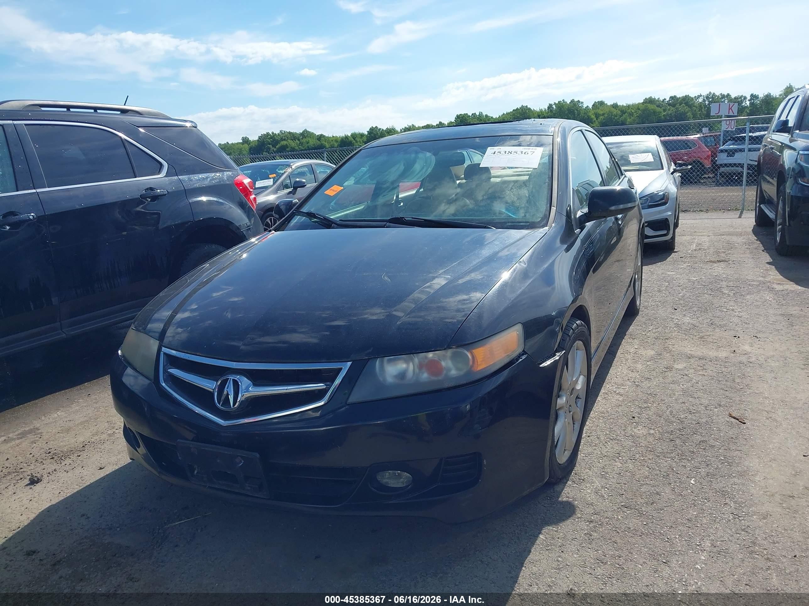 2007 Acura Tsx   Black vin: JH4CL96877C012692