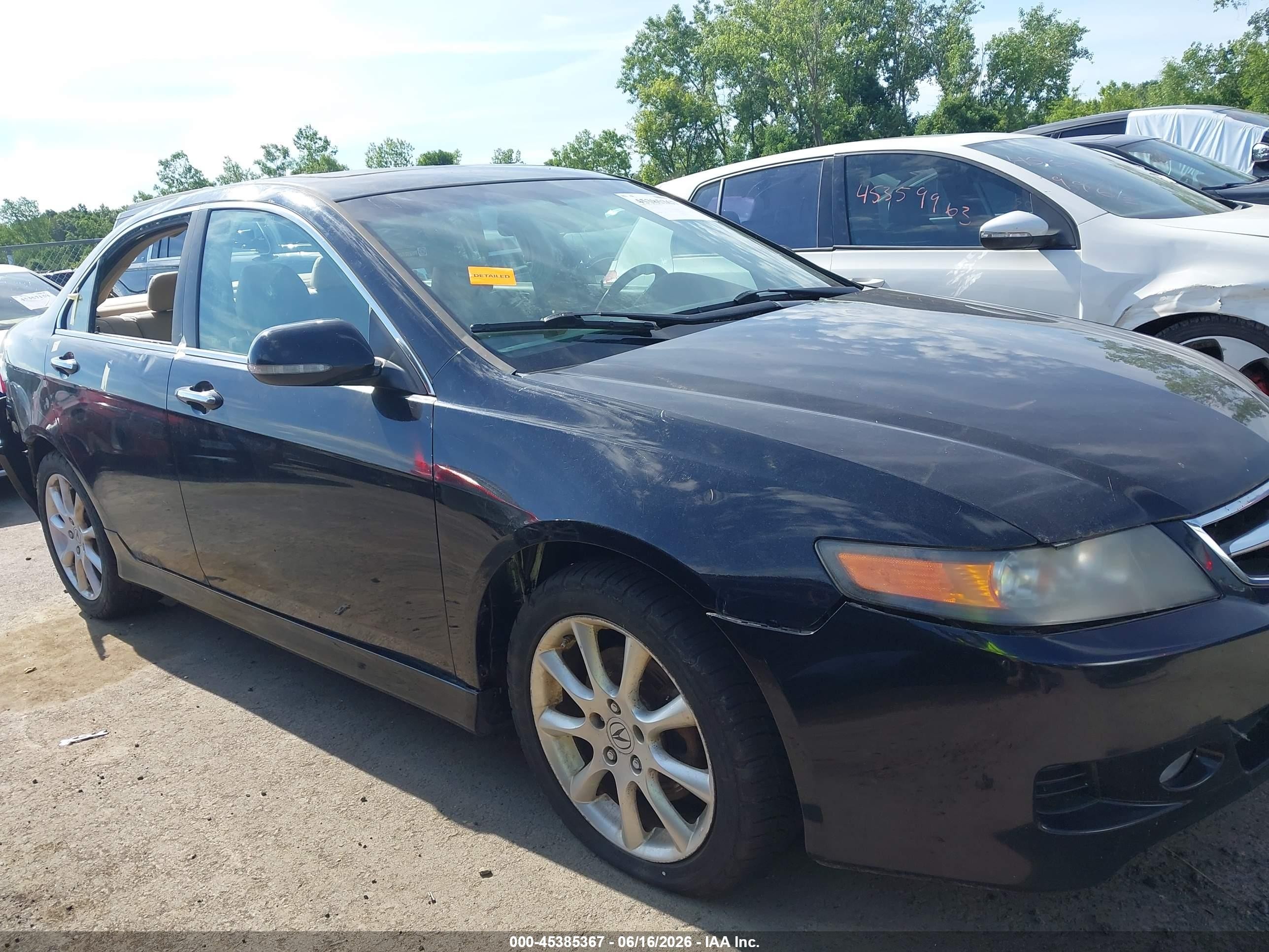 2007 Acura Tsx   Black vin: JH4CL96877C012692