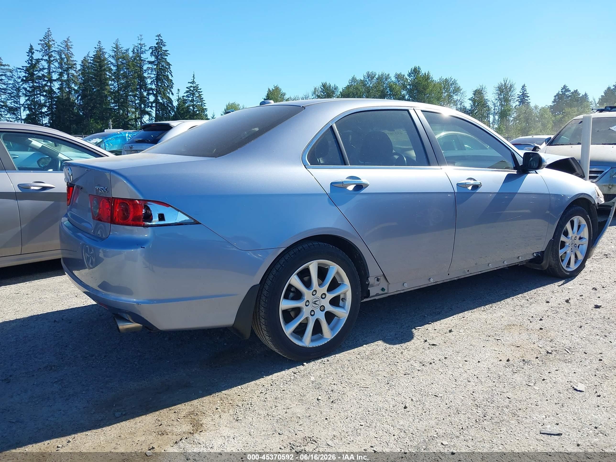 2007 Acura Tsx Silver vin: JH4CL96877C017018