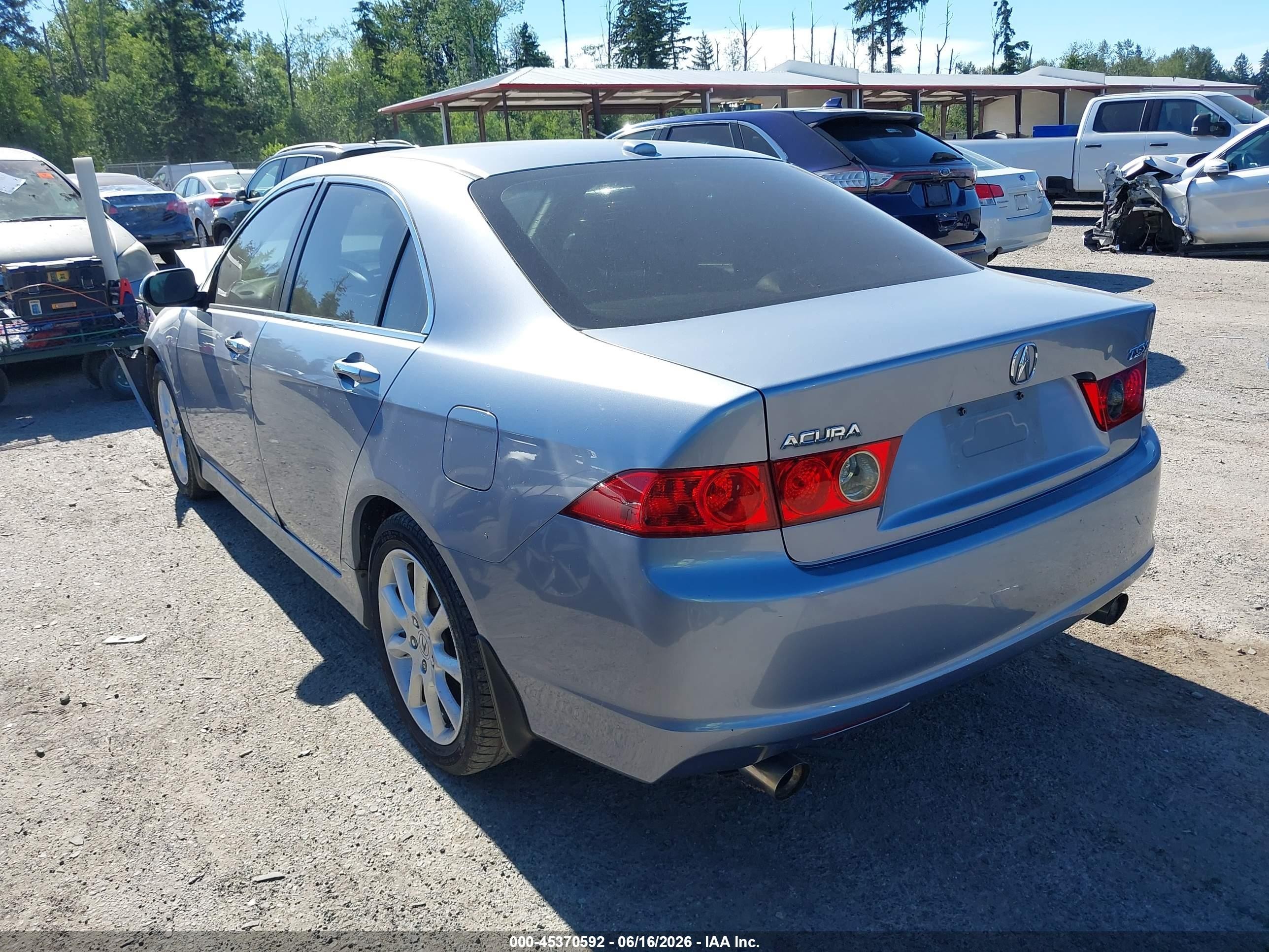 2007 Acura Tsx Silver vin: JH4CL96877C017018