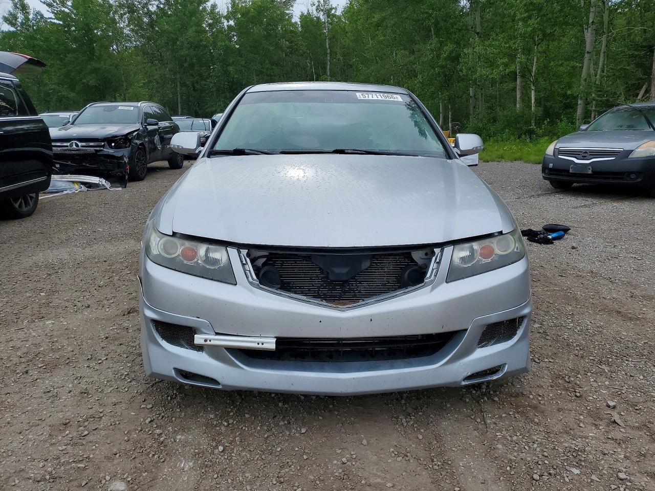 2007 Acura Tsx Silver vin: JH4CL96877C800226