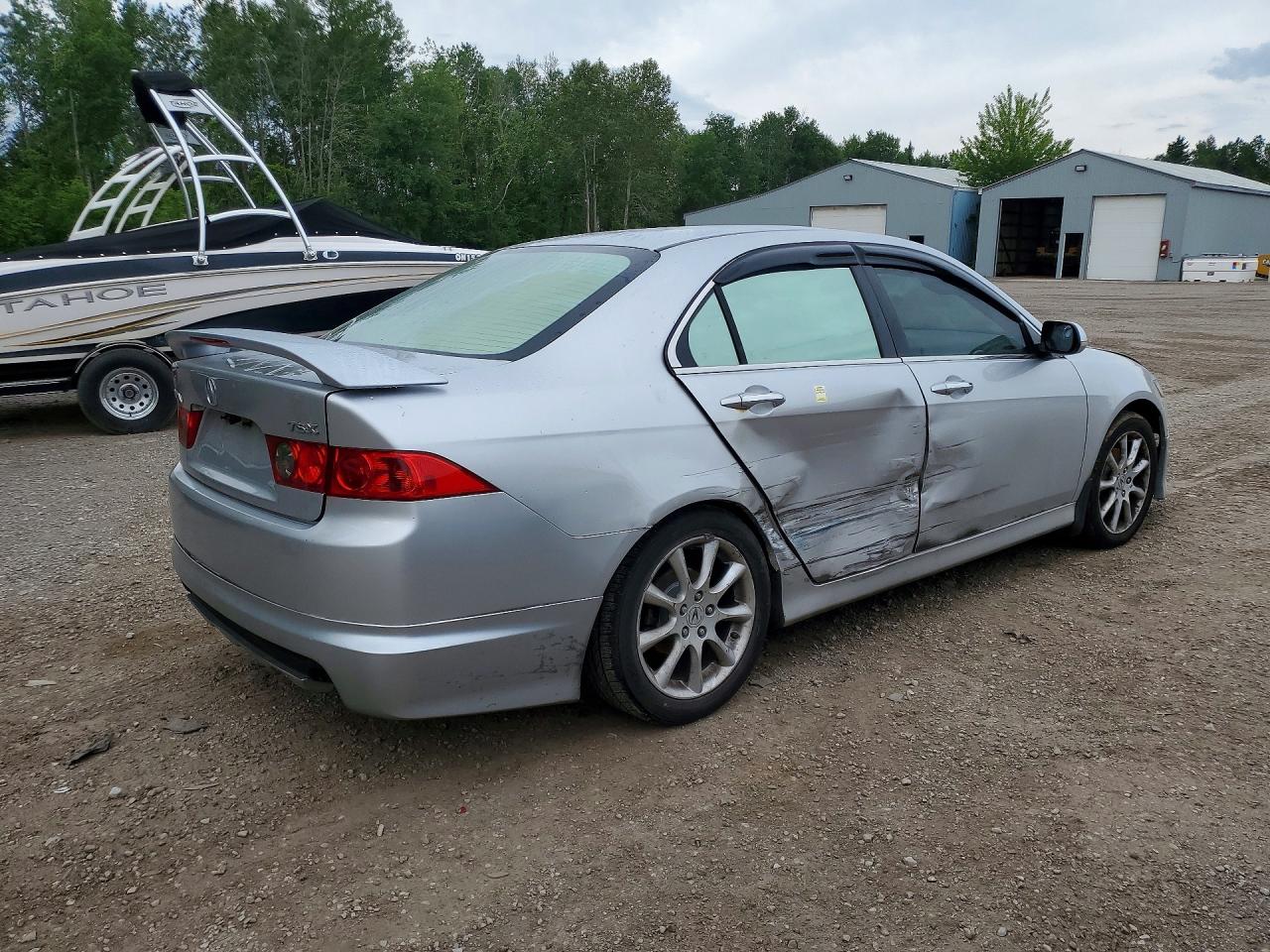 2007 Acura Tsx Silver vin: JH4CL96877C800226