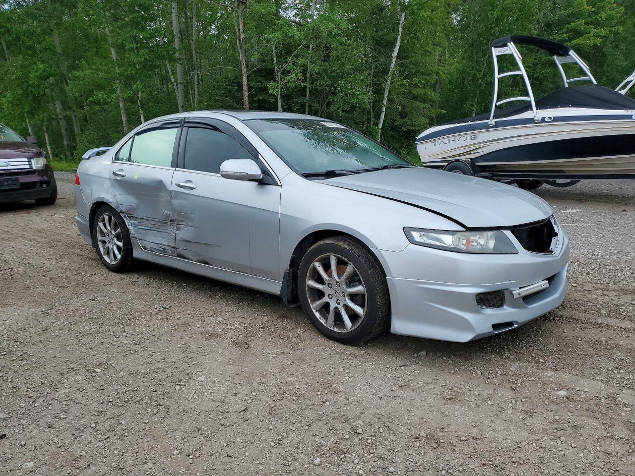 2007 Acura Tsx Silver vin: JH4CL96877C800226