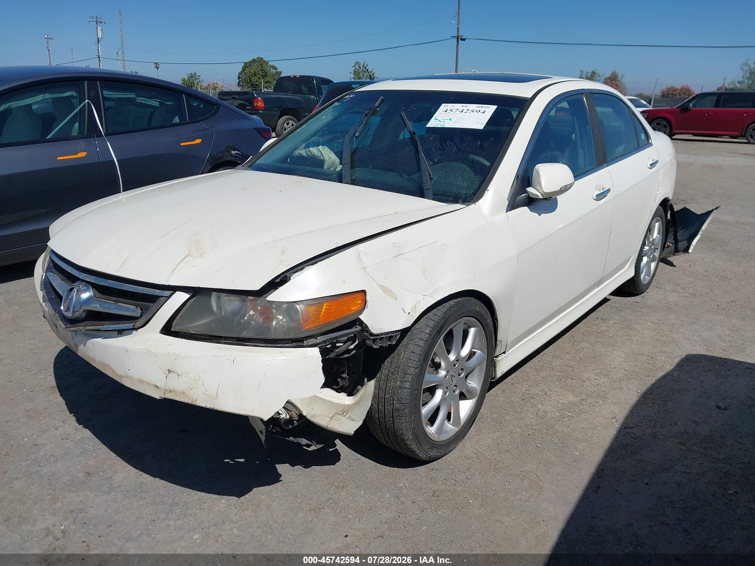 2008 Acura Tsx   White vin: JH4CL96878C017084