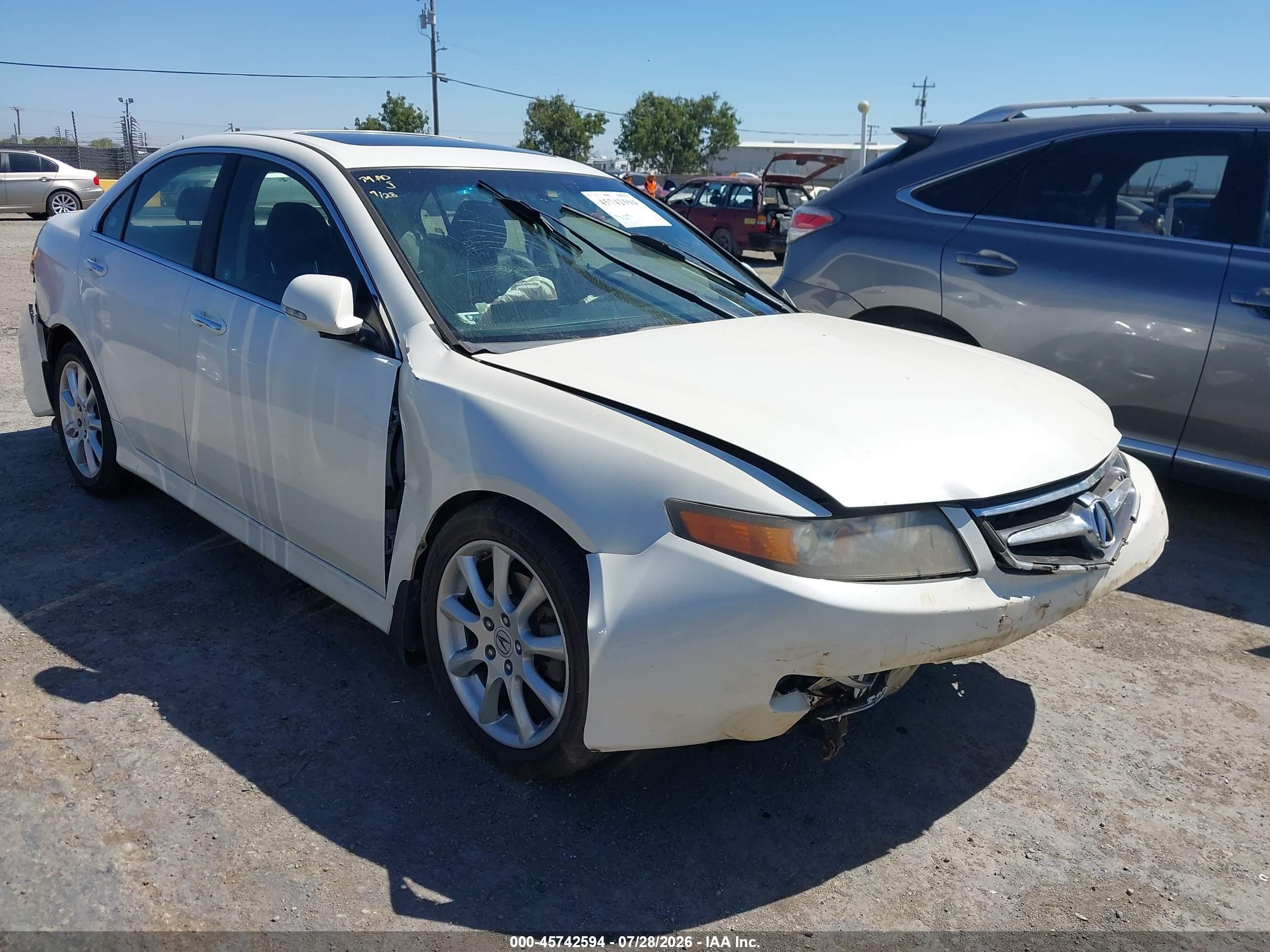 2008 Acura Tsx   White vin: JH4CL96878C017084