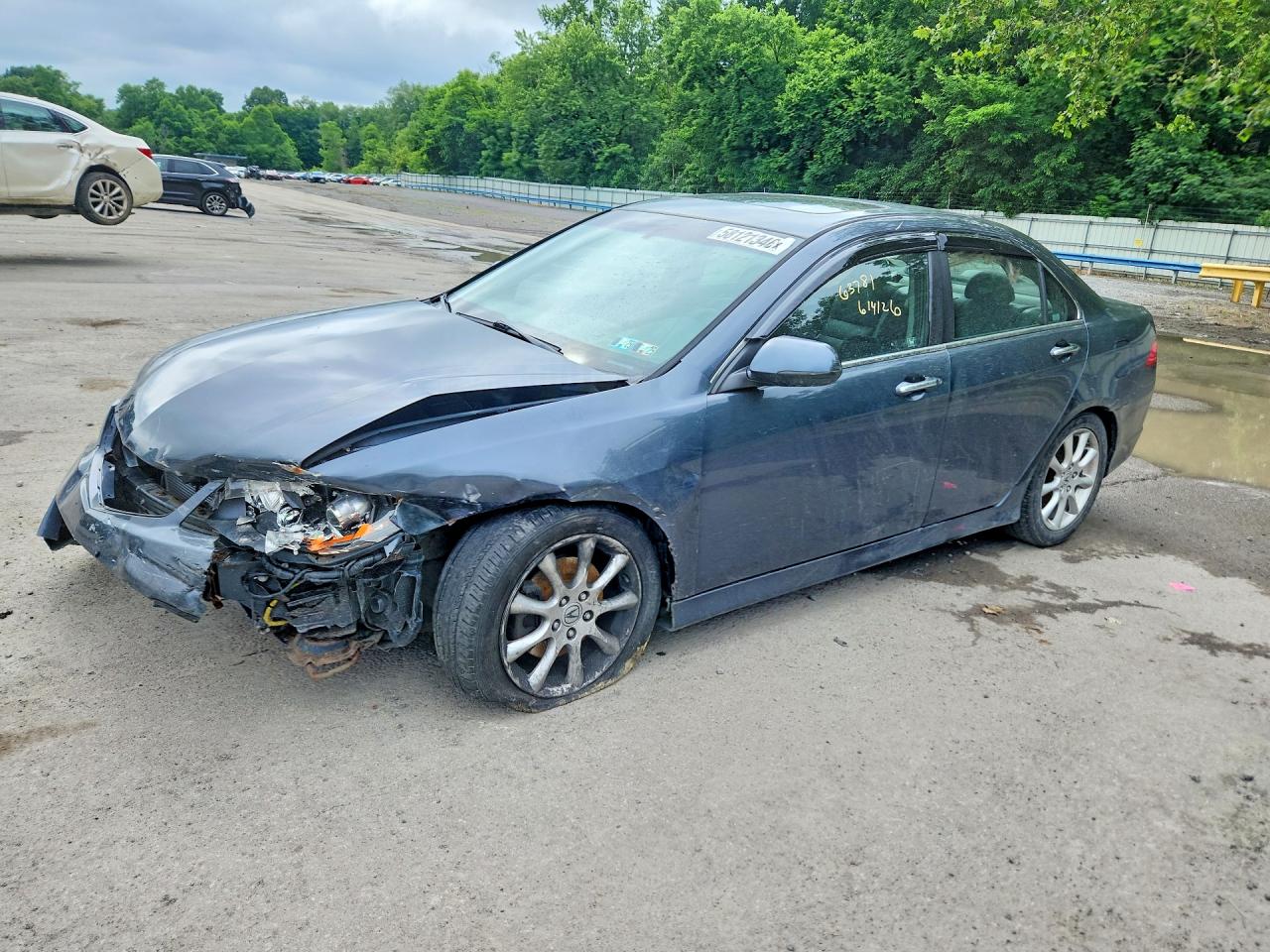 2008 Acura Tsx Blue vin: JH4CL96878C018185