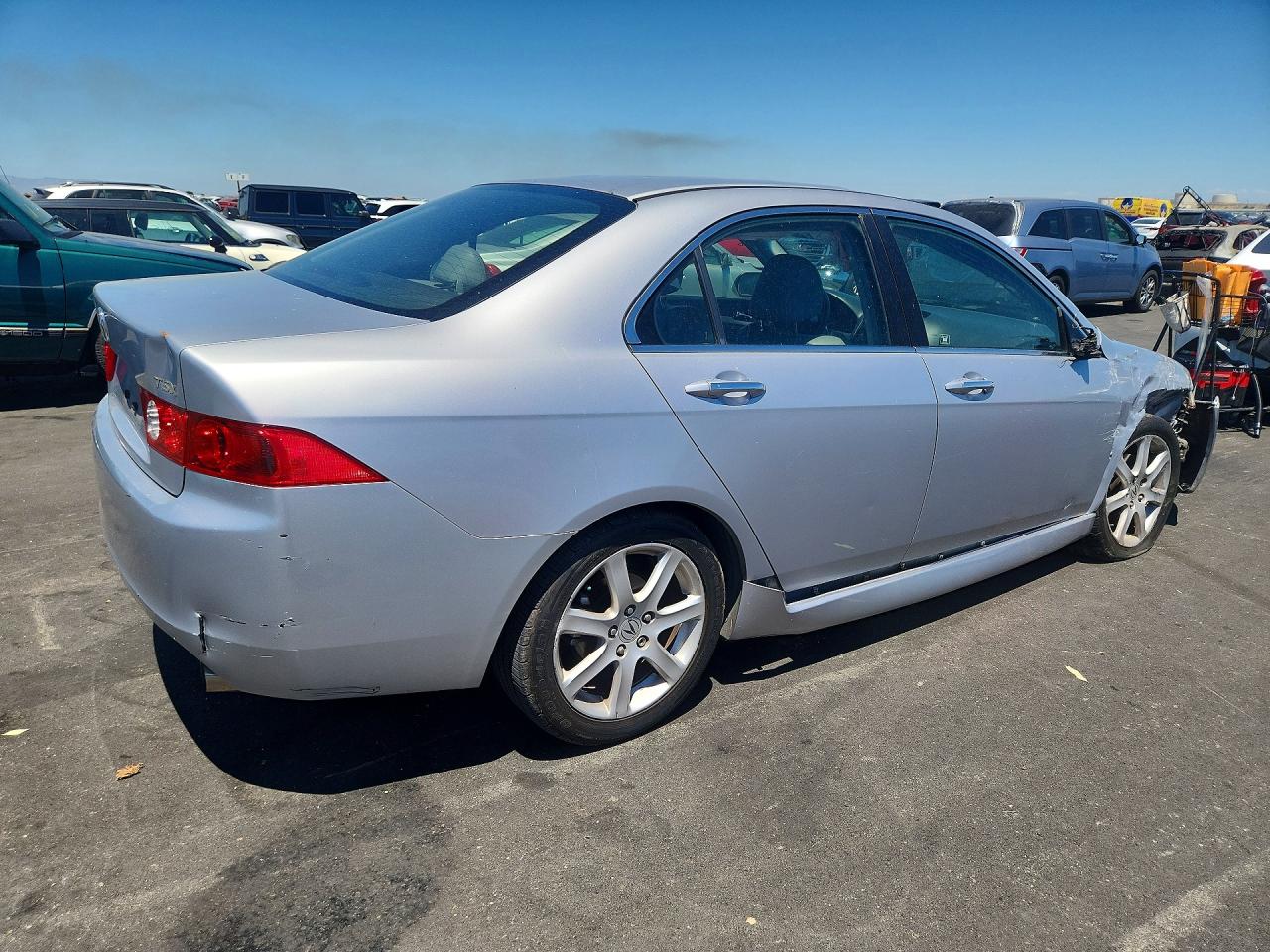 2004 Acura Tsx Silver vin: JH4CL96884C004774