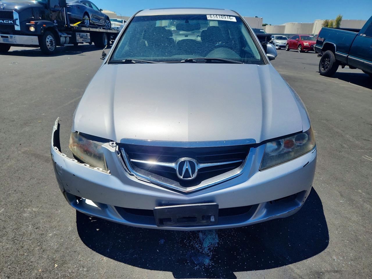 2004 Acura Tsx Silver vin: JH4CL96884C004774