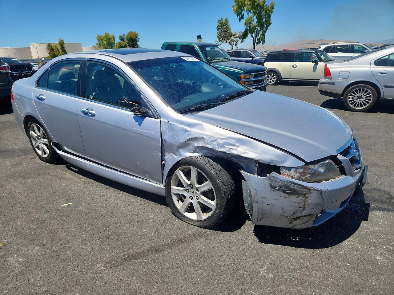 2004 Acura Tsx Silver vin: JH4CL96884C004774