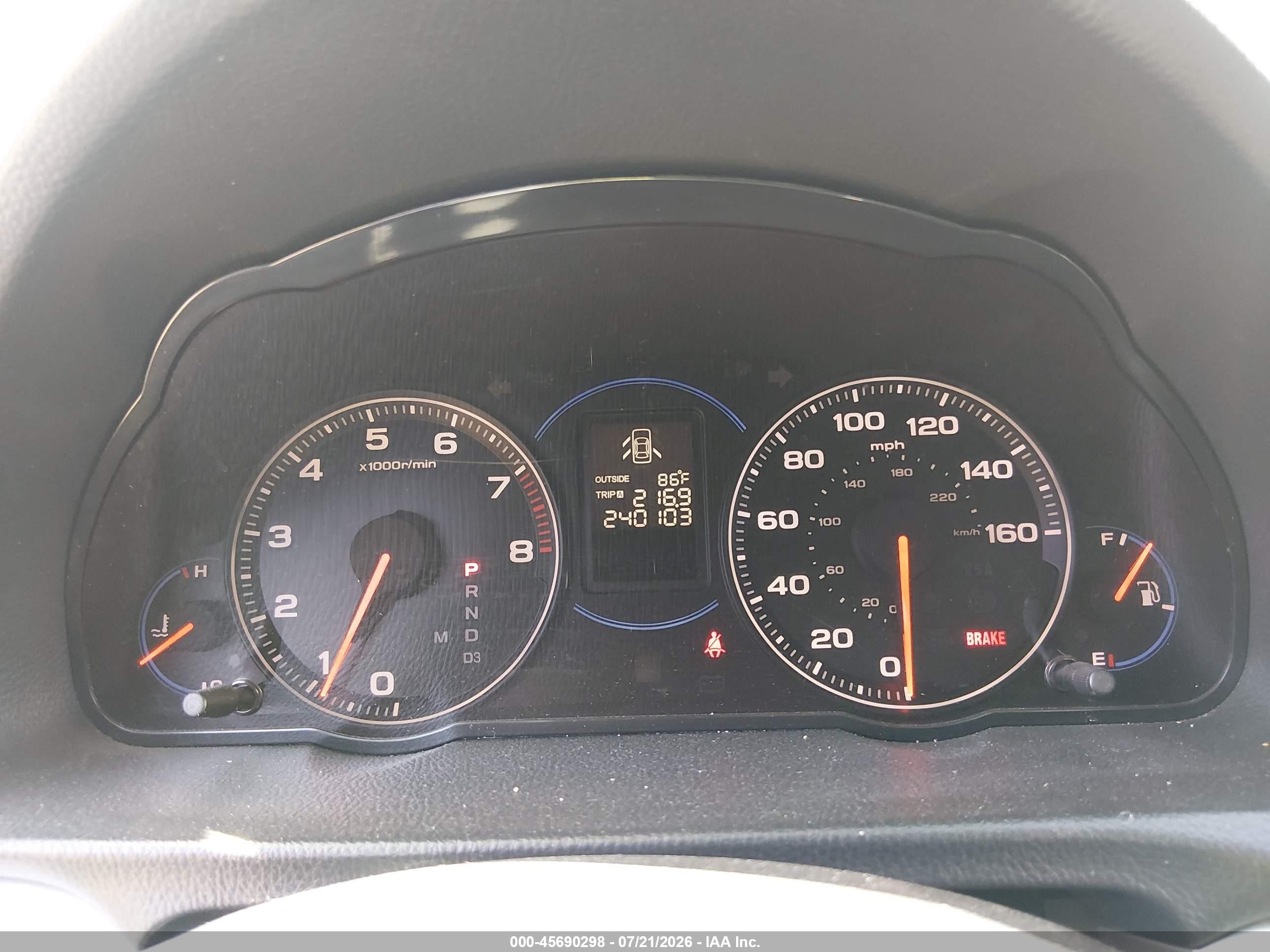 2004 Acura Tsx   Light Blue vin: JH4CL96884C027231