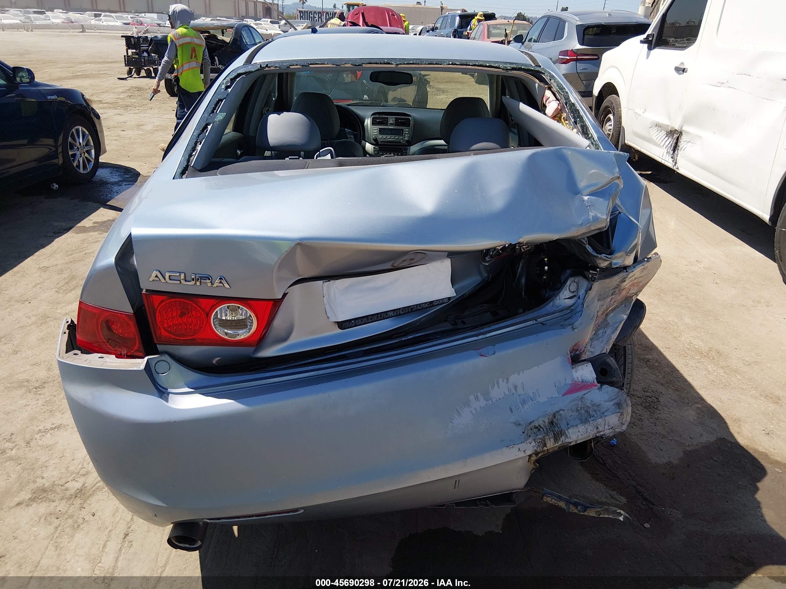 2004 Acura Tsx   Light Blue vin: JH4CL96884C027231