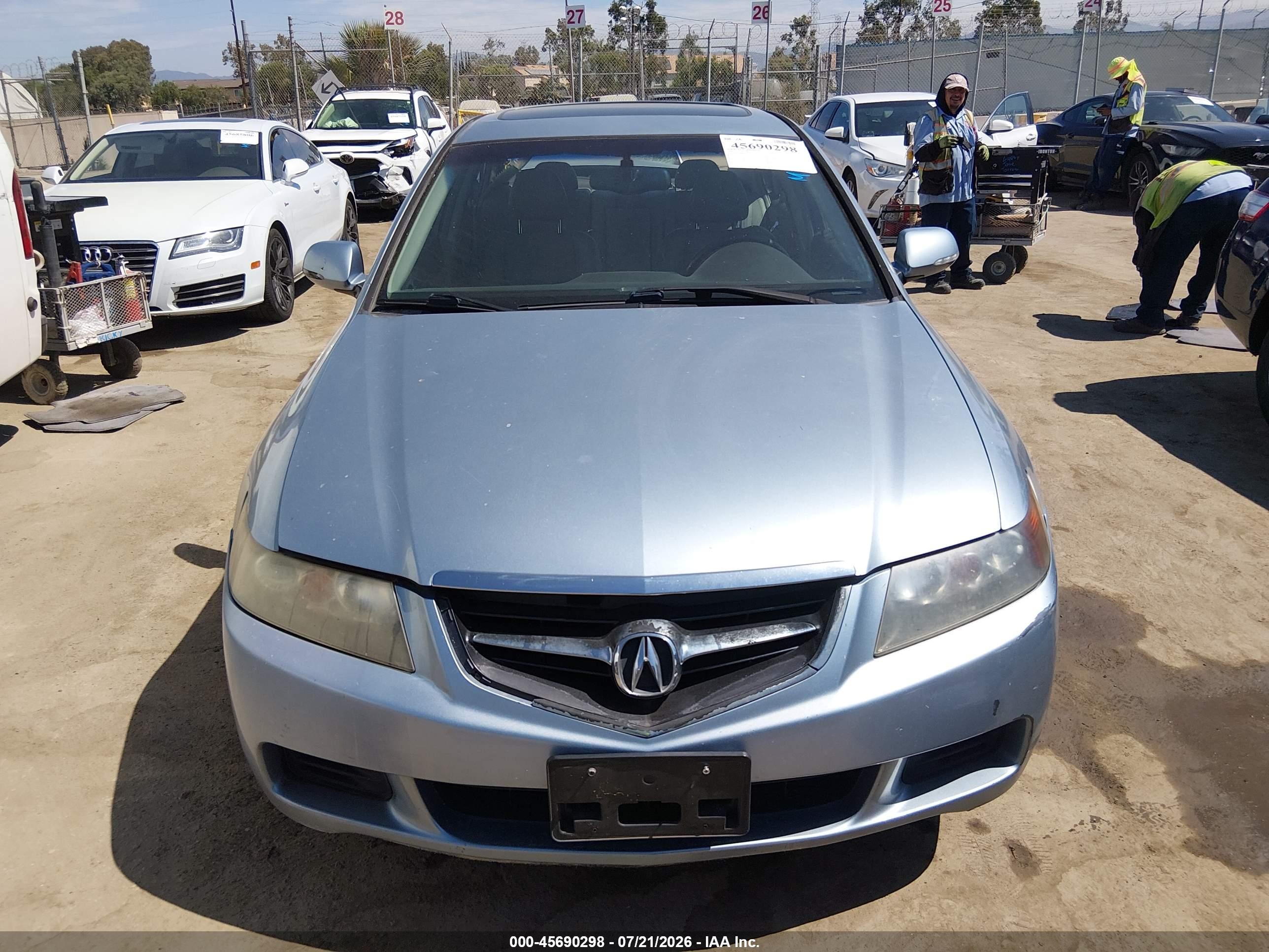 2004 Acura Tsx   Light Blue vin: JH4CL96884C027231