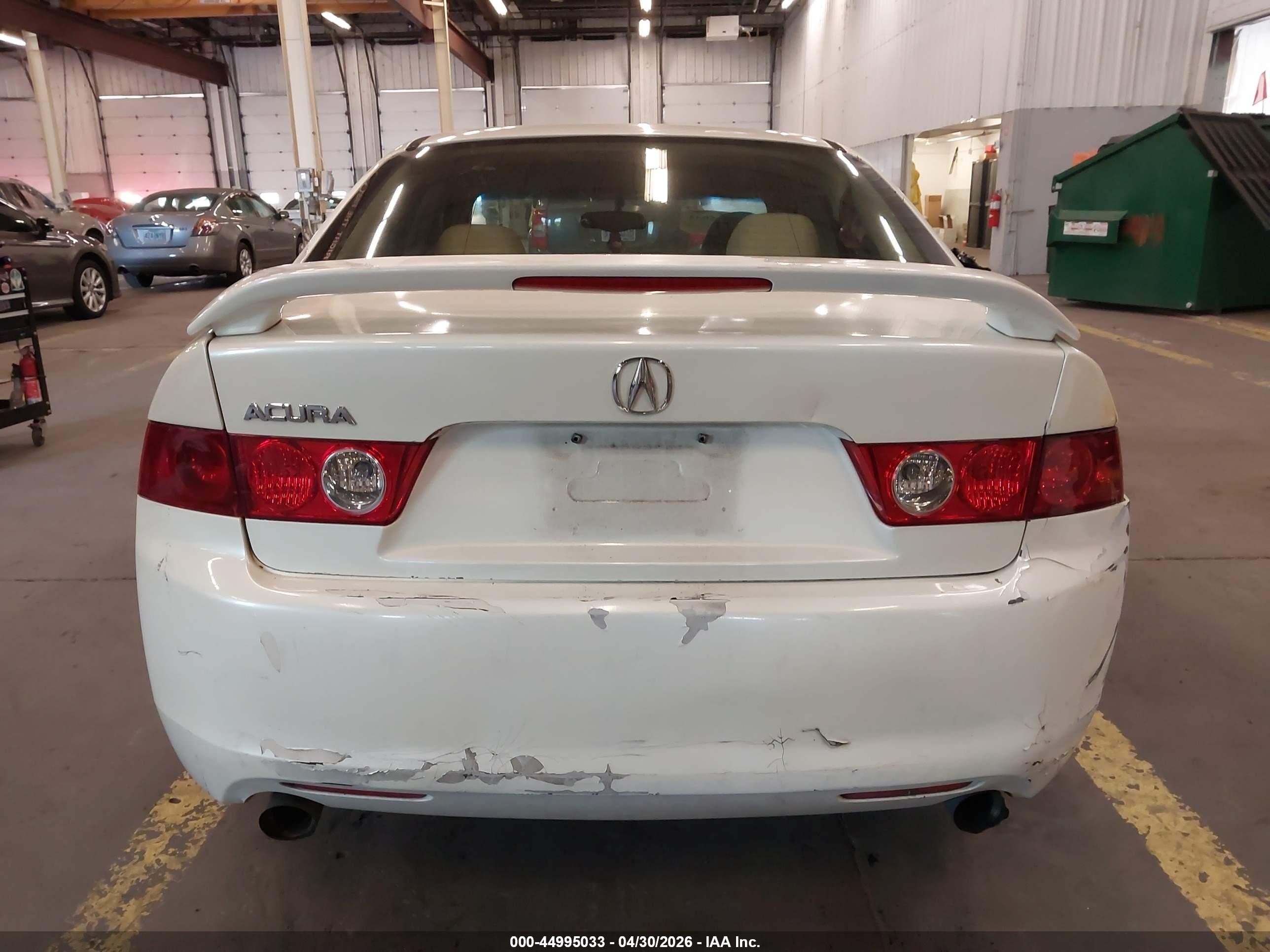 2004 Acura Tsx   White vin: JH4CL96884C035846