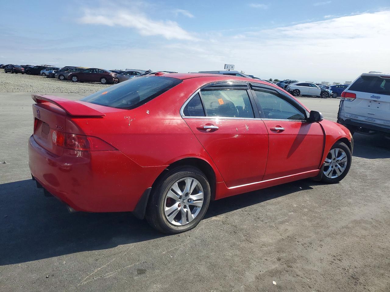 2005 Acura Tsx Red vin: JH4CL96885C000550